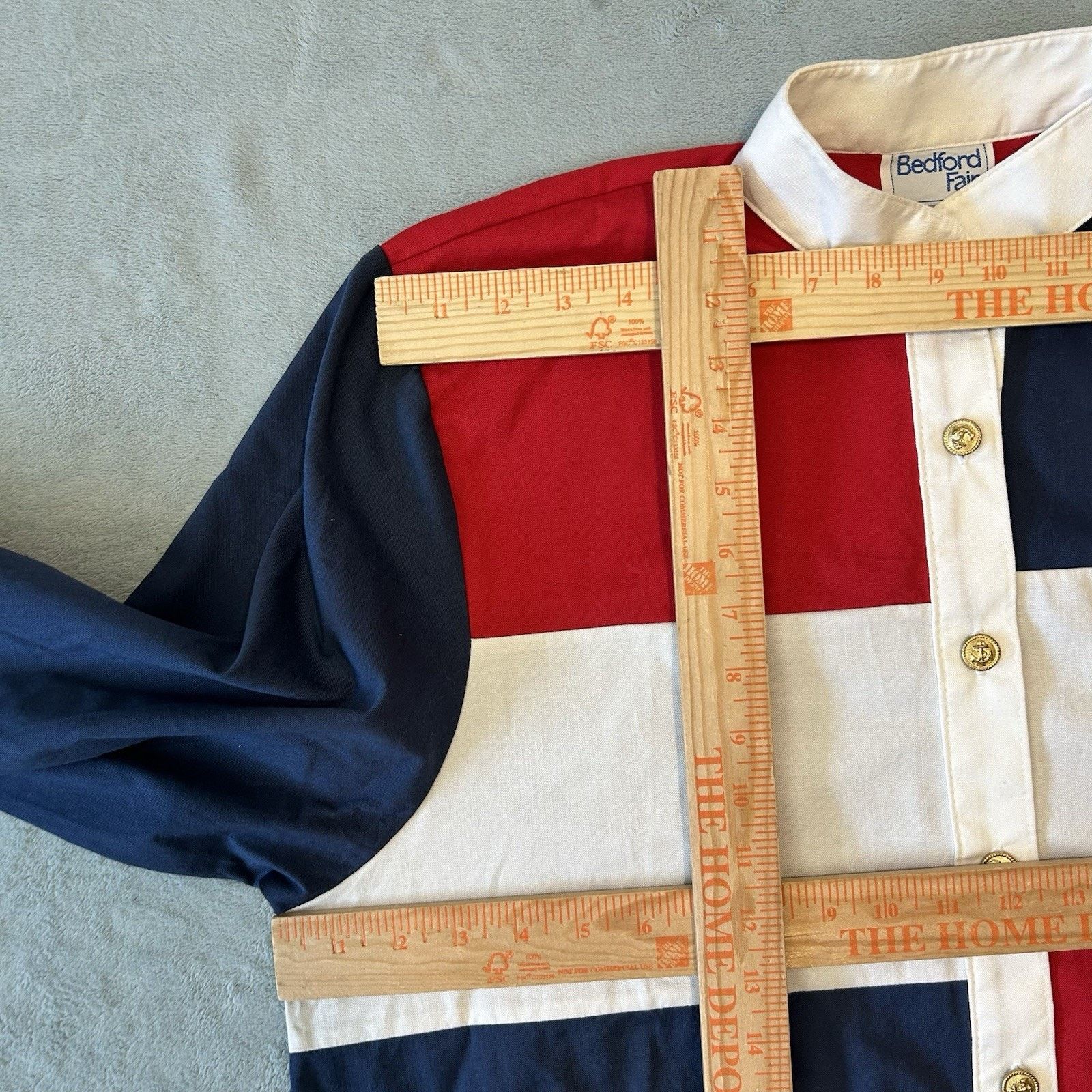 Polo Ralph Lauren USA Colorblock Patchwork Rugby Button Long Sleeve Medium Size US M / EU 48-50 / 2 - 10 Thumbnail