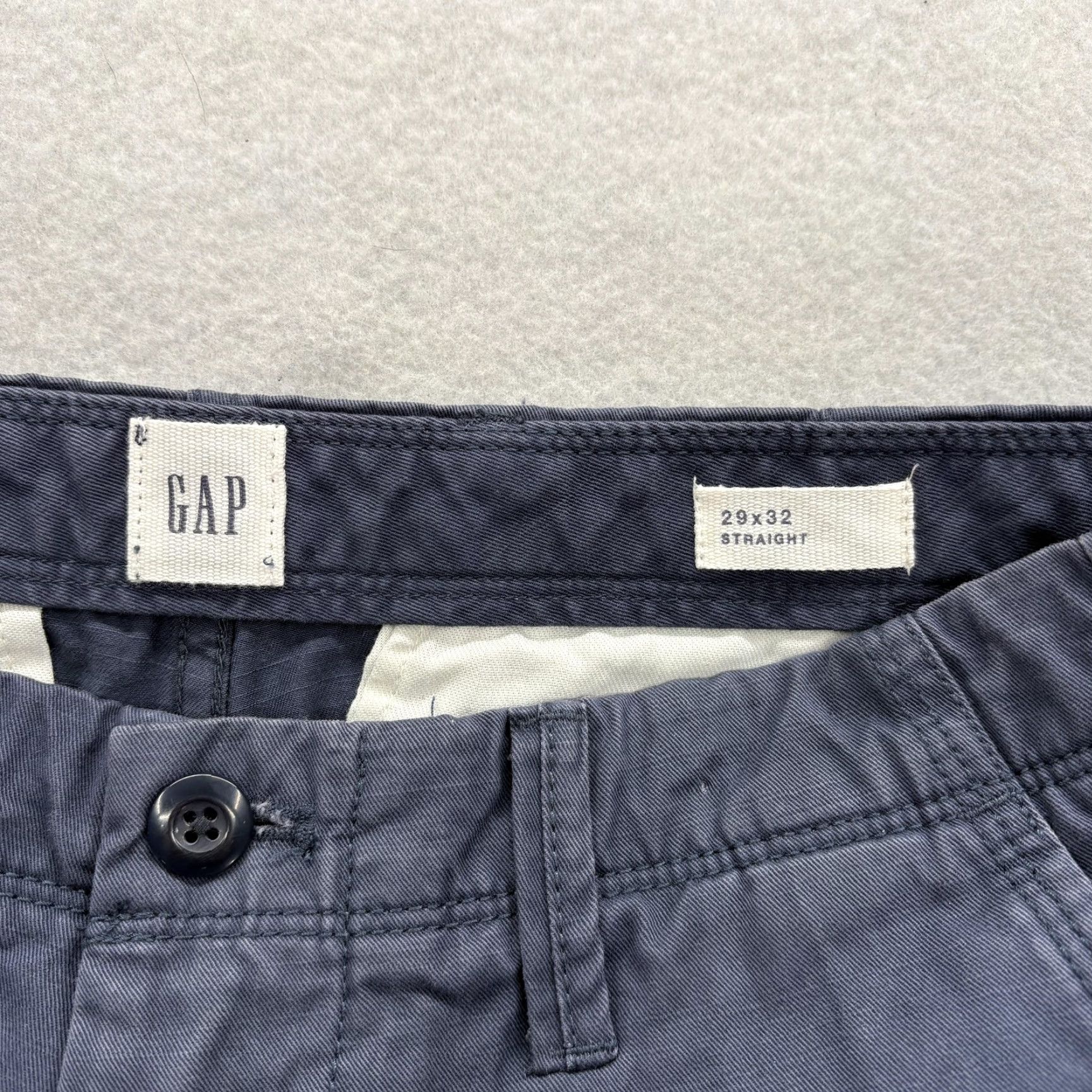 Gap Gap Straight Chino Pants Mens 29x32 Blue Mid Rise Straight Leg Cotton Casual NWT Size US 29 - 5 Thumbnail