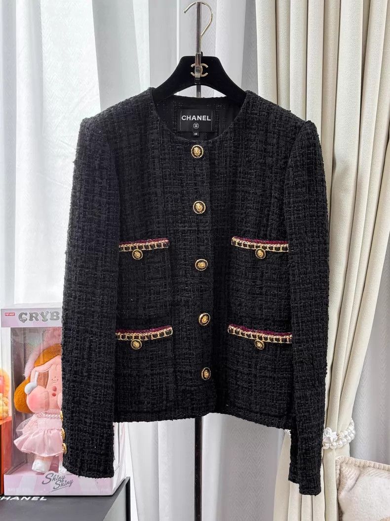 Chanel Chanel Leather chain four-pocket woven long-sleeved jacket Size XS / US 0-2 / IT 36-38 - 1 Thumbnail