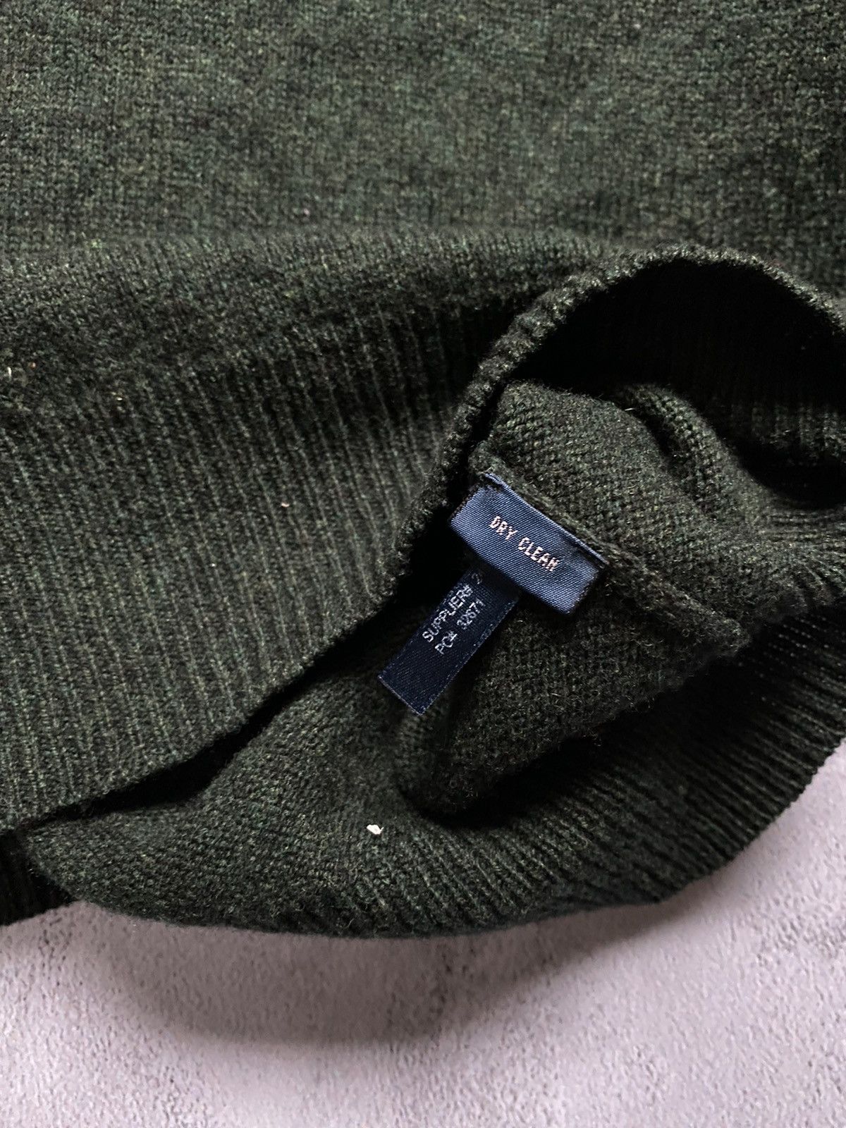 Polo Ralph Lauren × Ralph Lauren Vintage 90s Polo Ralph Lauren 100% Lambs Wool Green Sweater Size US XL / EU 56 / 4 - 6 Thumbnail
