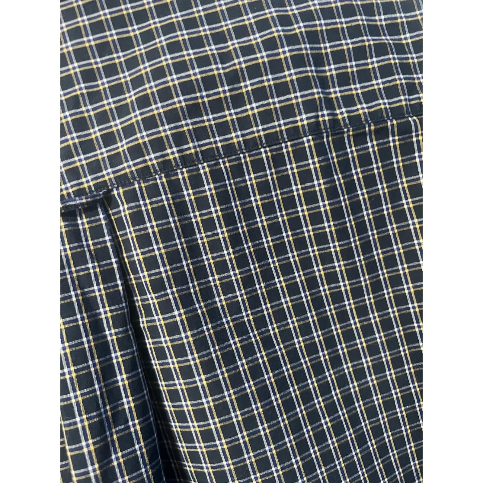 Nautica Nautica Button Down Shirt Mens XXL Navy Blue Yellow Plaid Size US XXL / EU 58 / 5 - 5 Thumbnail