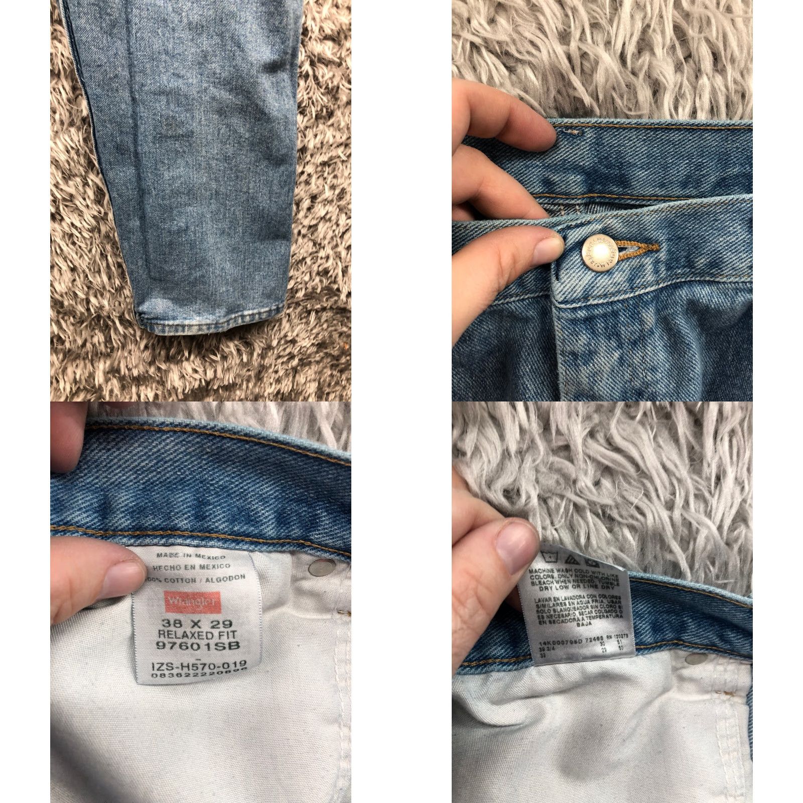 Wrangler Wrangler Jeans 38x29 Mens Mid Rise Straight Leg Medium Wash Blue Denim Jeans Mens Regular Size 38 Blue Denim Wrangler Genuine Size US 38 / EU 54 - 8 Thumbnail