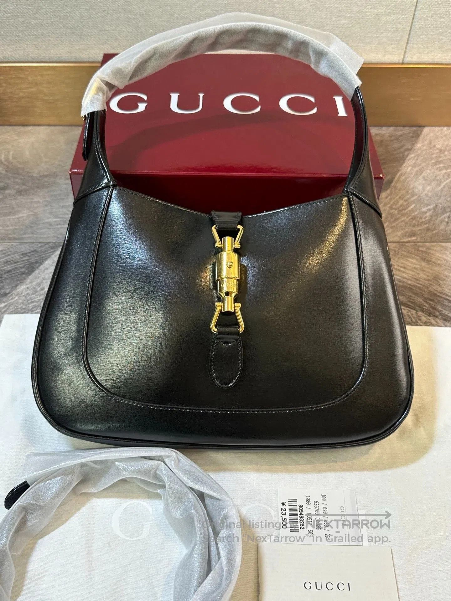 Gucci Gucci Black Gold Leather Jackie 1961. Size ONE SIZE - 1 Thumbnail