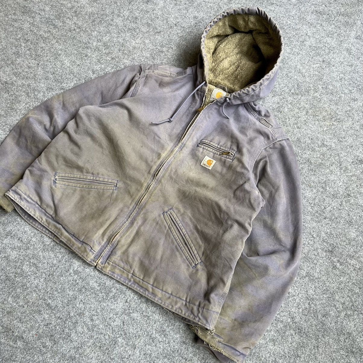 Carhartt × Vintage Vintage Faded Carhartt Detroit Hooded Jacket Size US M / EU 48-50 / 2 - 2 Thumbnail