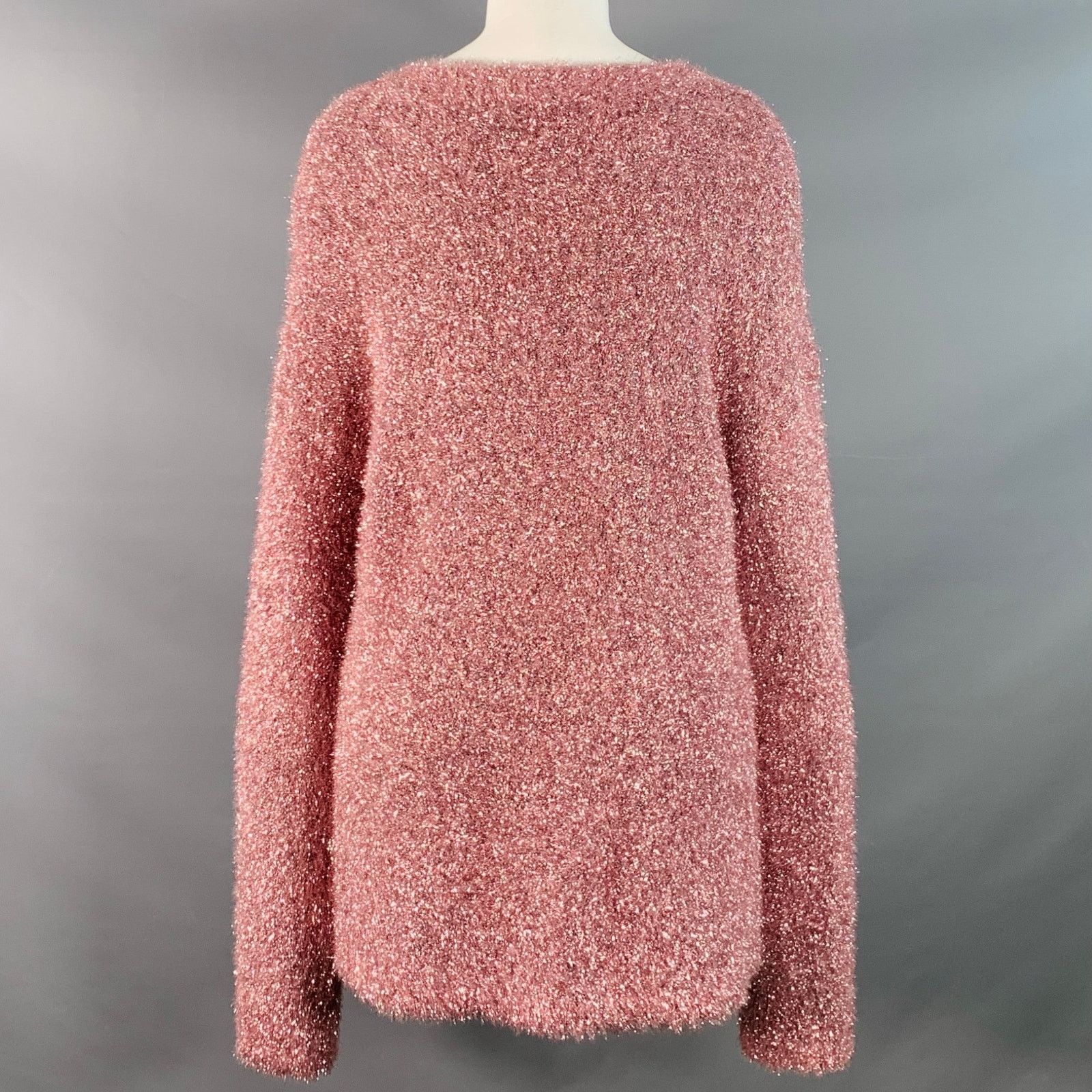 Sies Marjan S Pink Polyamide Blend Metallic Crew Neck Pullover Size S / US 4 / IT 40 - 4 Thumbnail