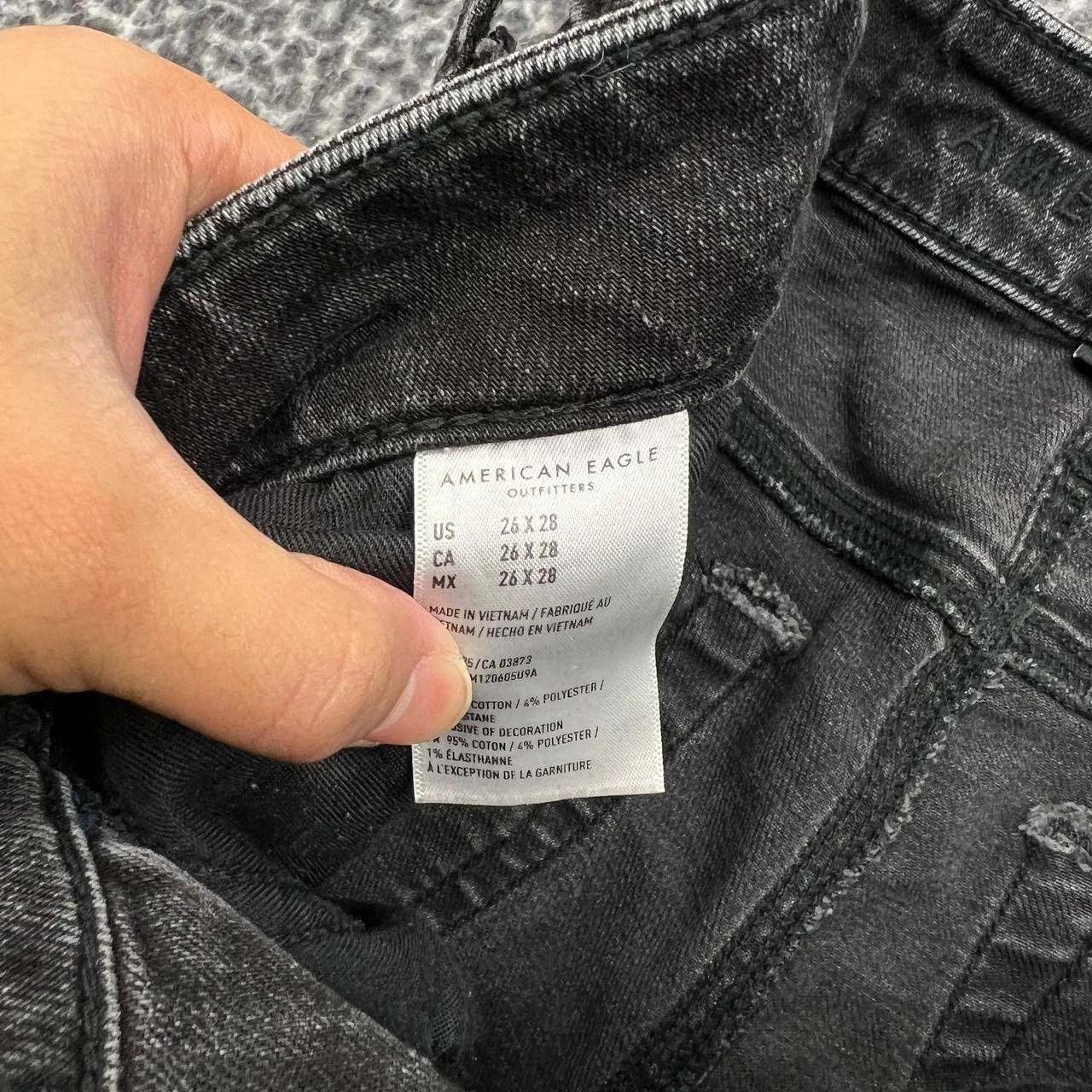 American Eagle Outfitters American Eagle Airflex Jeans Women 26x28 Faded Skinny Denim Size 26" / US 2 / IT 38 - 9 Thumbnail