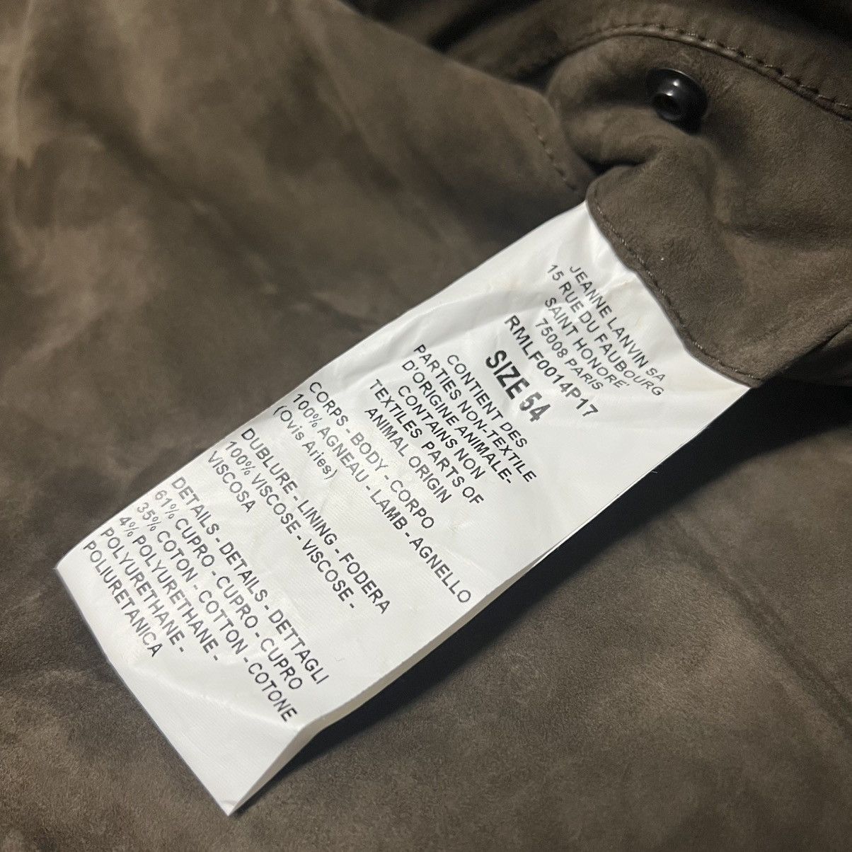 Designer × Lanvin Jeanne Lanvin Women’s Designer Lamb Leather Bomber Jacket Size L / US 10 / IT 46 - 9 Thumbnail