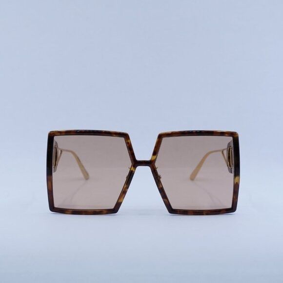 Dior Dior 30MONTAIGNE SU 26L0 Sunglasses Havana/Gold Square Frame Size ONE SIZE - 3 Thumbnail