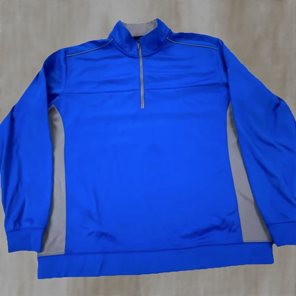 Nike Nike Sweatshirt Men XL Blue Gray Pullover Dri Fit Quarter Zip Sweater Royal Size US XL / EU 56 / 4 - 1 Thumbnail
