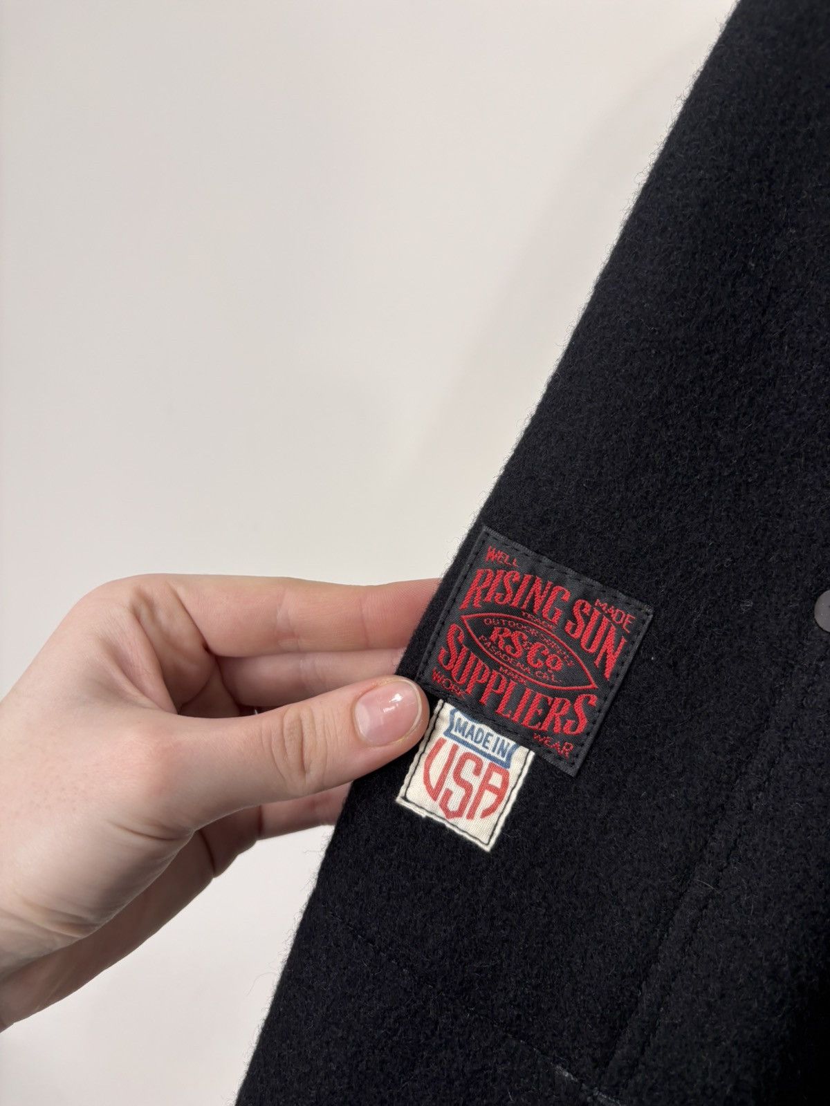 Rising Sun & Co. Rising Sun & Co Men’s Black Wool Vest Gilet Jacket Size US M / EU 48-50 / 2 - 9 Thumbnail