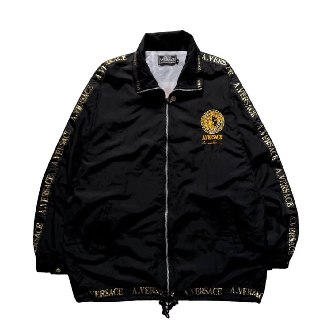 Versace Vintage Alfredo Versace Full Taped Big Logo Jacket Size US XL / EU 56 / 4 - 2 Thumbnail