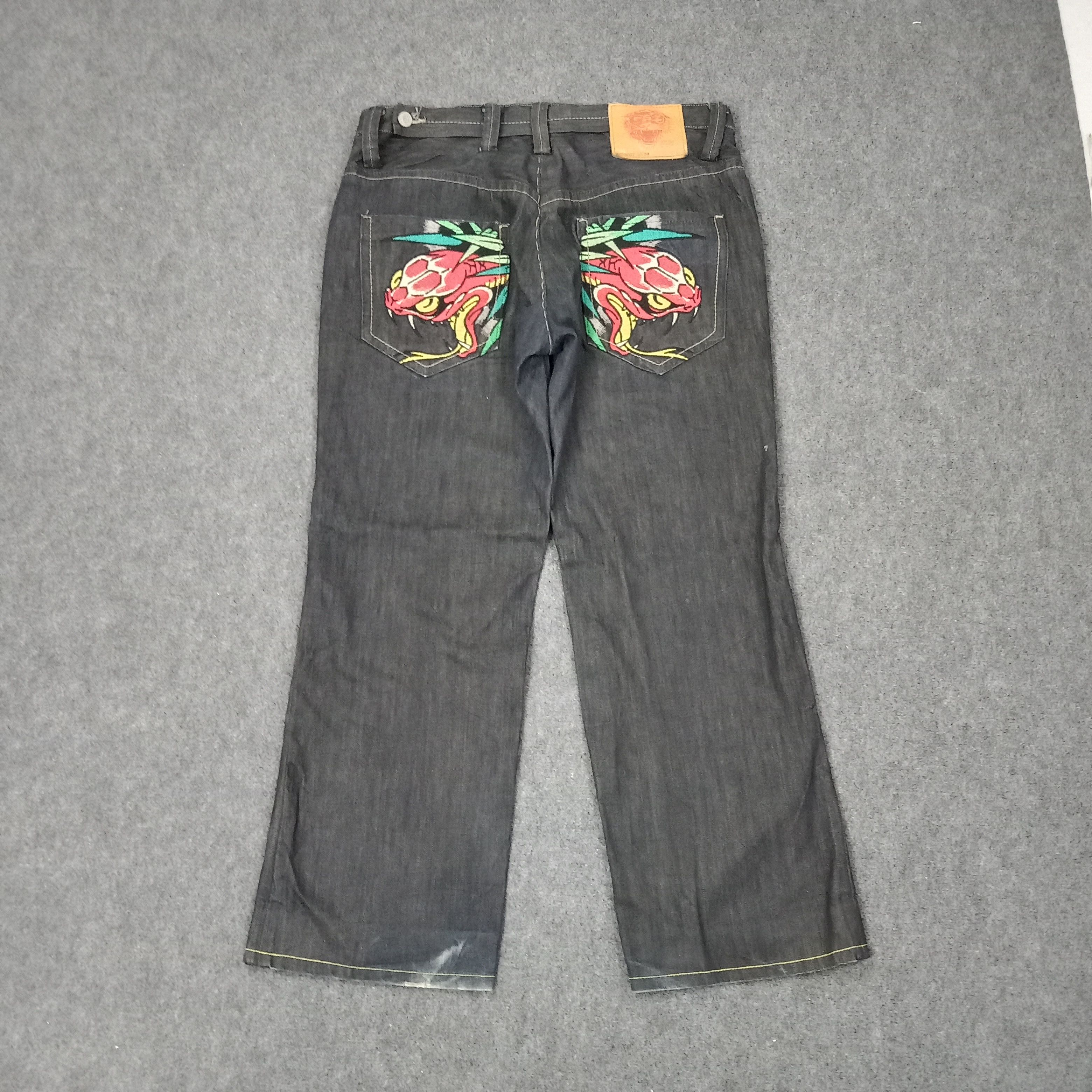 Ed Hardy Ed Hardy by Christian Audigier American Denim Jeans C258N15 Size US 38 / EU 54 - 6 Thumbnail