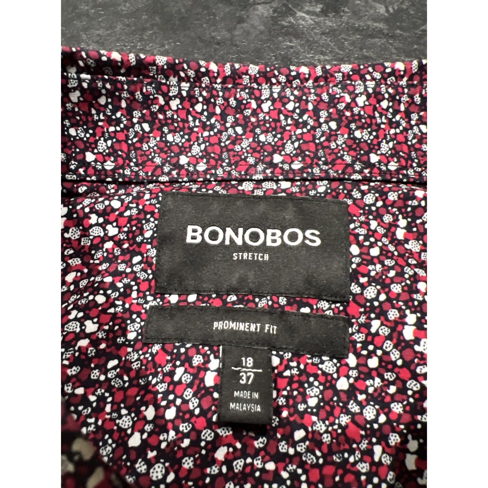 Bonobos Bonobos Men's Dress Shirt Long Sleeve Floral Pattern Stretch Red Size 18/37 Size US XXL / EU 58 / 5 - 7 Thumbnail