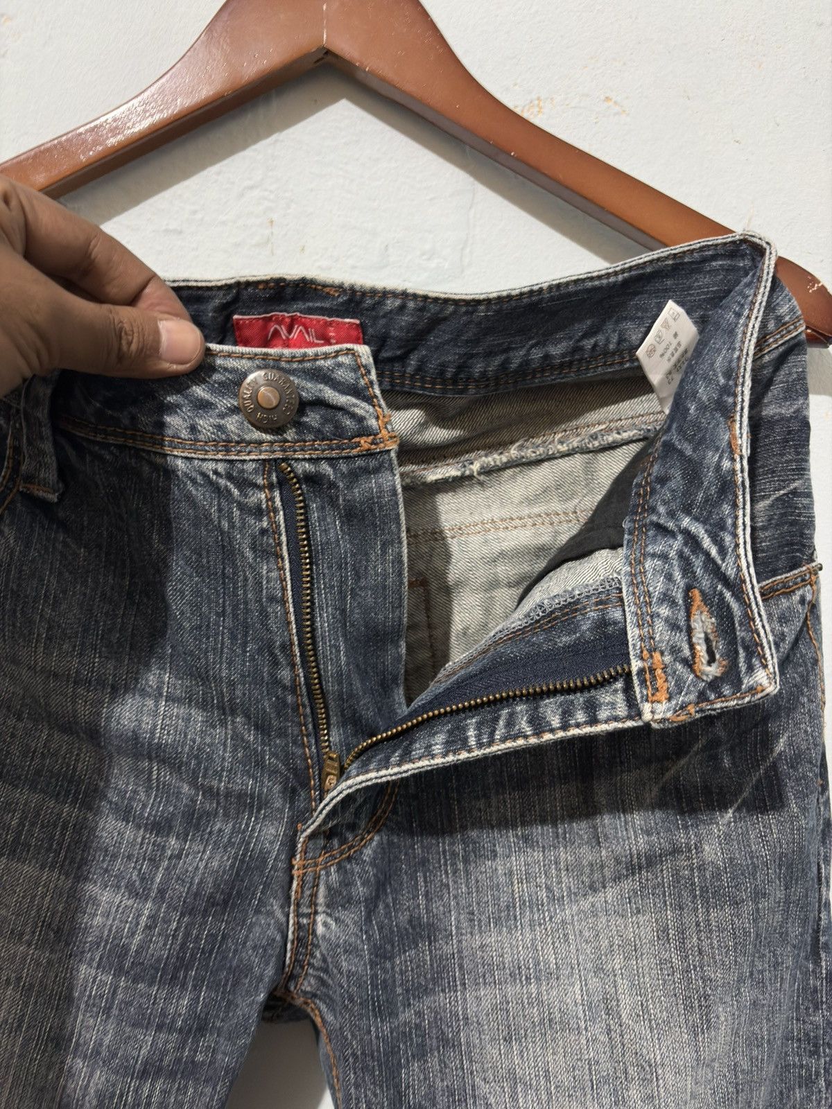 Japanese Brand High Quality Guarented Distressed Denim Size US 30 / EU 46 - 13 Thumbnail