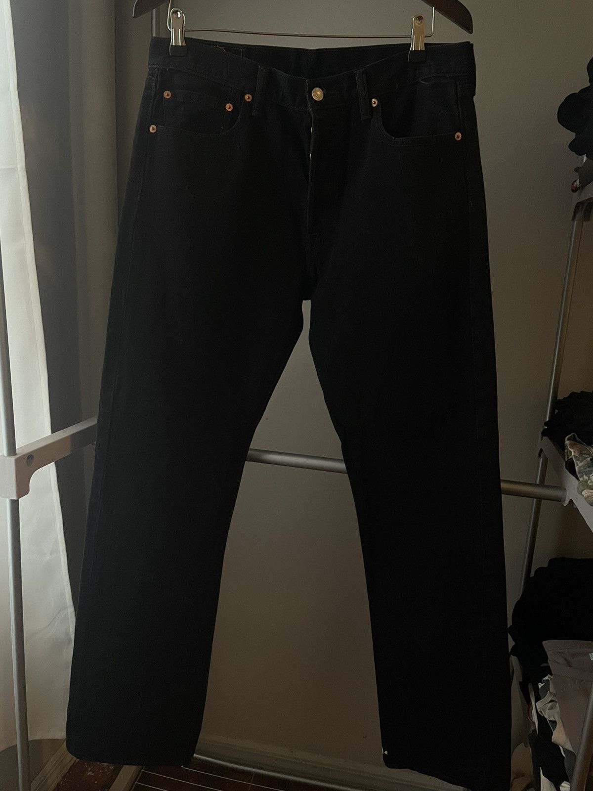 Levi's Black Washed Levis Denim Pants Size US 34 / EU 50 - 1 Thumbnail