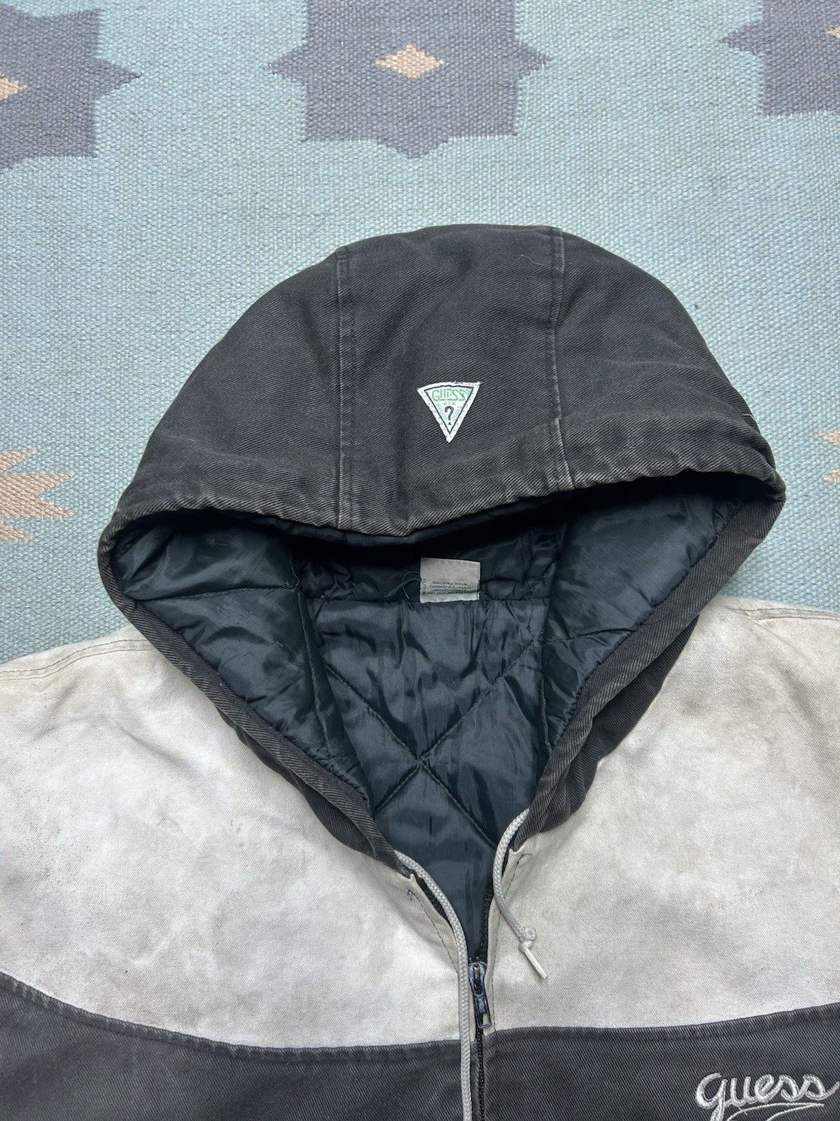 Vintage Vintage guess hooded work jacket canvas Carhartt quilted XL Size US XL / EU 56 / 4 - 12 Thumbnail