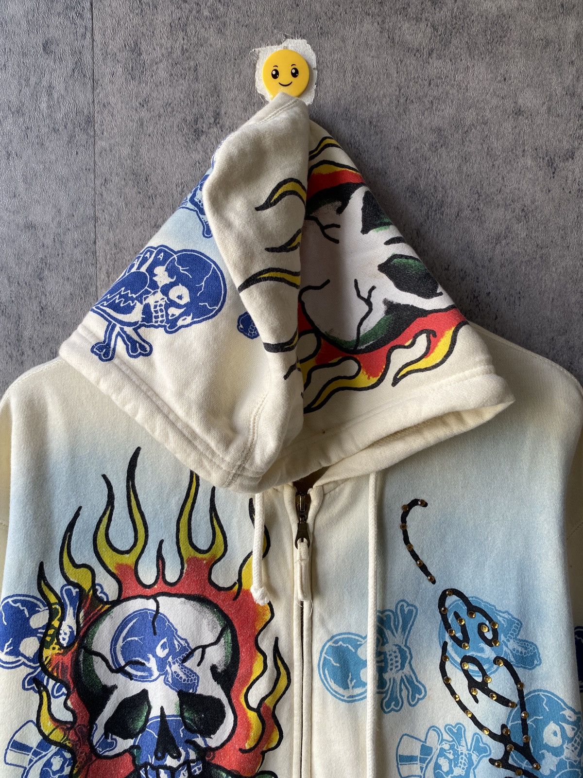 Ed Hardy 2000s Ed Hardy By Christian Audigier Destroyed Tattoo Hoodie Size US XL / EU 56 / 4 - 5 Thumbnail