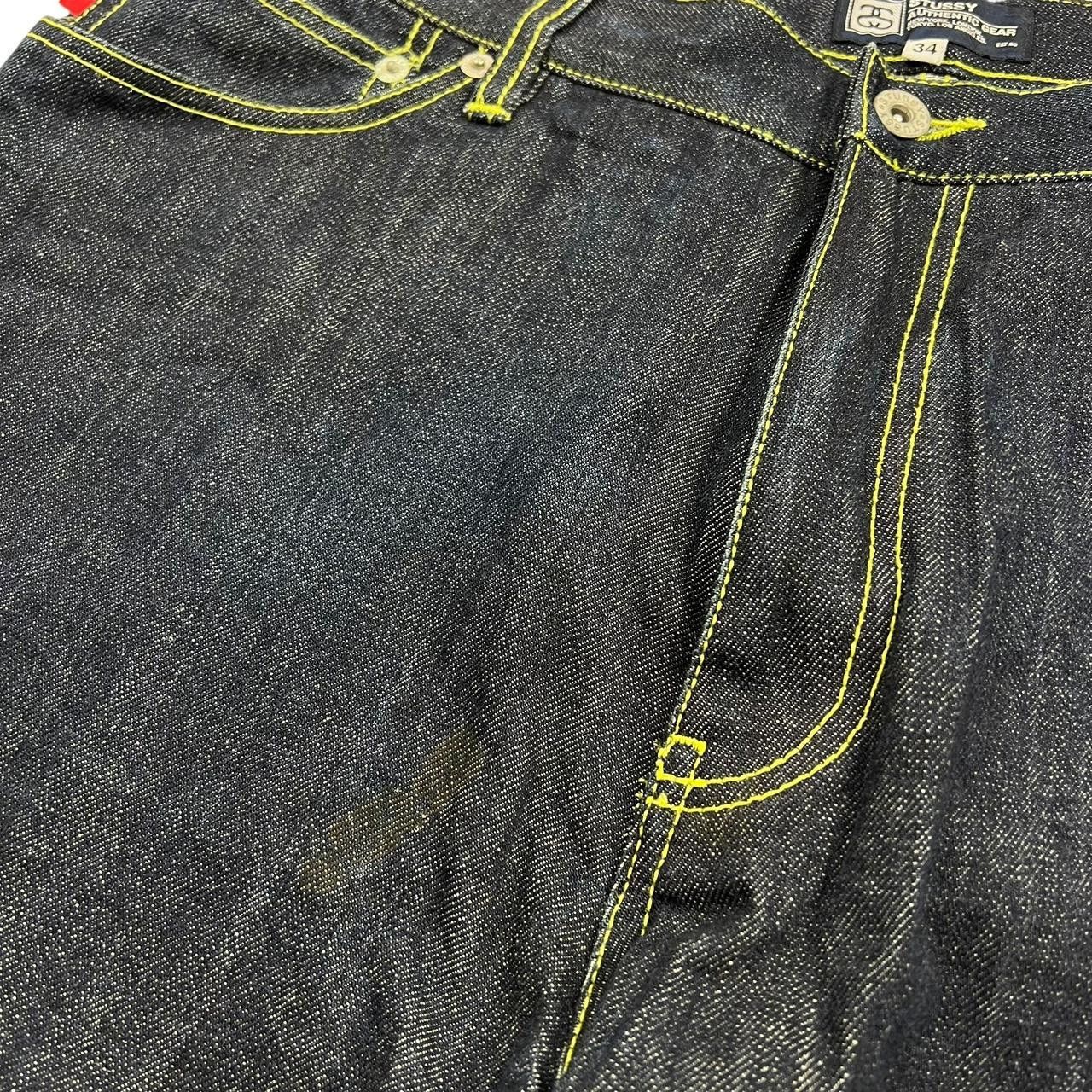Stussy Vintage 2000s Stussy Spellout Denim Shorts / Jorts Waist 35 Size US 35 - 7 Thumbnail