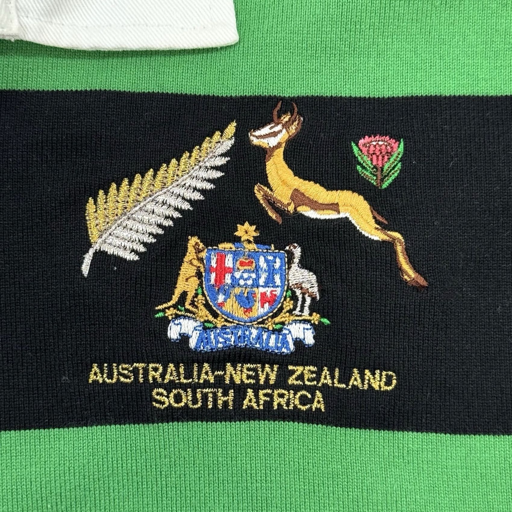 Vintage VINTAGE Sports Resources Polo Shirt Men’s Medium Striped Green Rugby Jersey 80s Size US M / EU 48-50 / 2 - 4 Thumbnail
