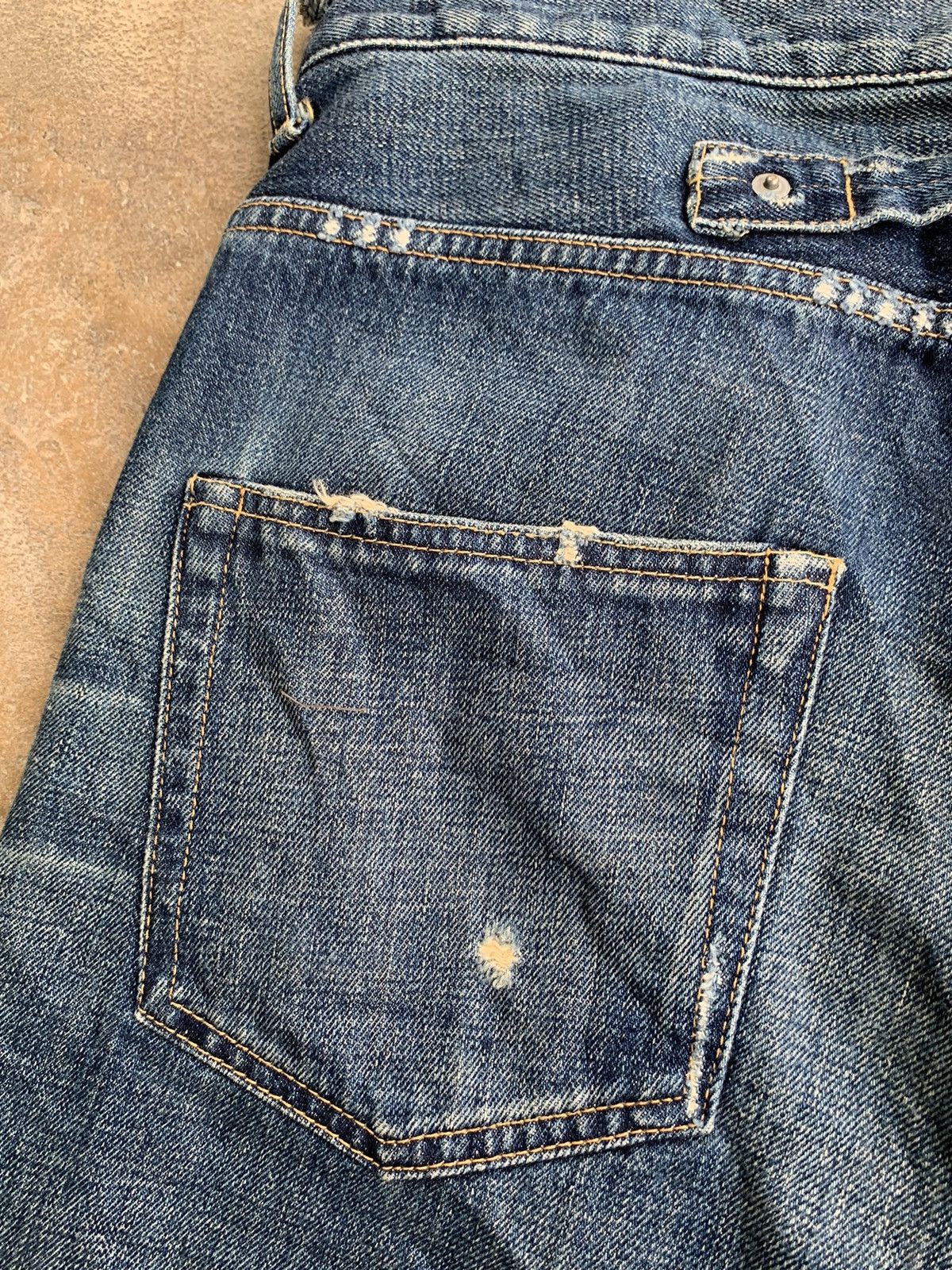 If Six Was Nine × Jean × WHIZ LIMITED Whiz Limited Japan Ripped Selvedge Distressed Denim Size US 35 - 22 Thumbnail