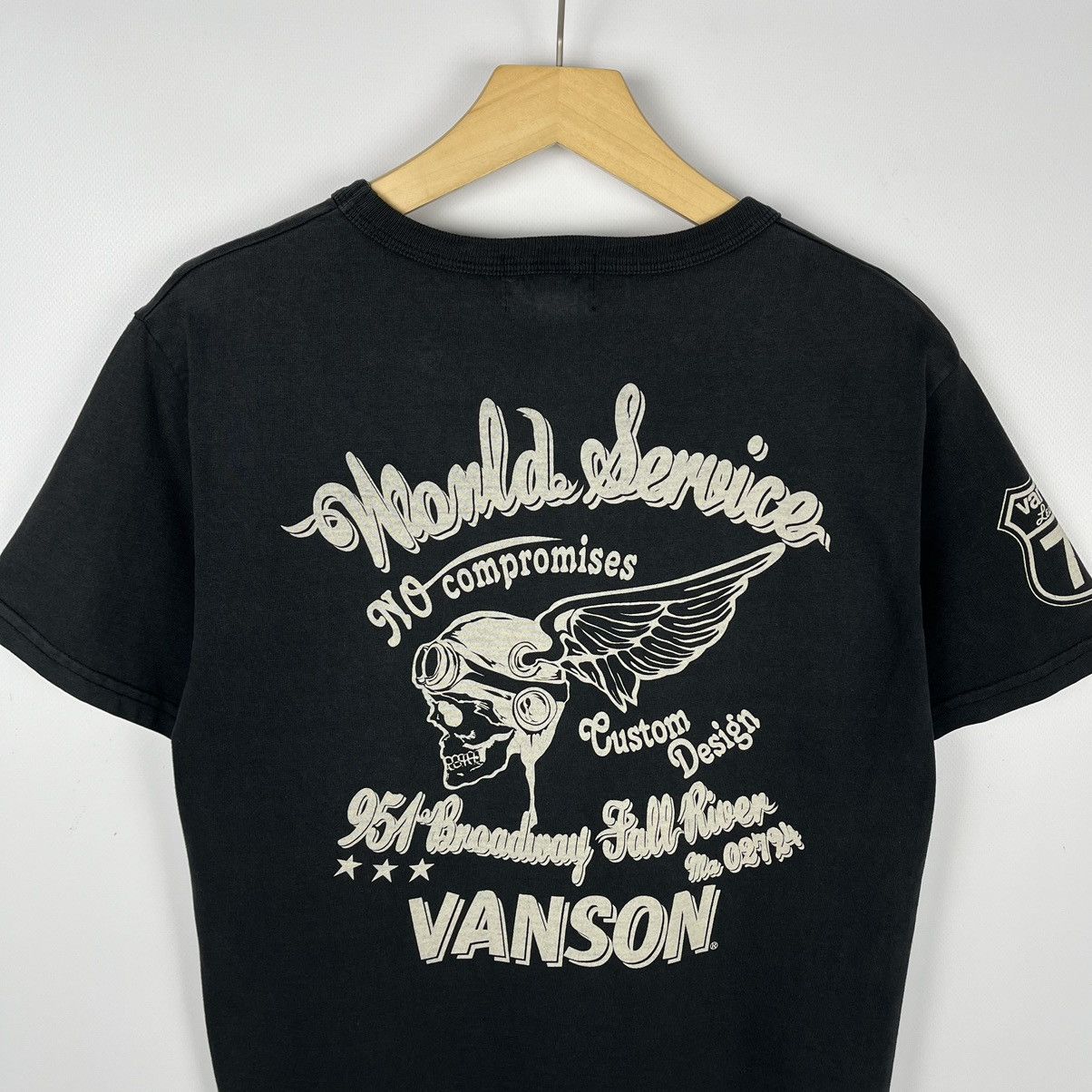 Vanson Leathers Vintage Vanson motorcycle y2k faded skull T Shirt 90’s Size US S / EU 44-46 / 1 - 2 Thumbnail