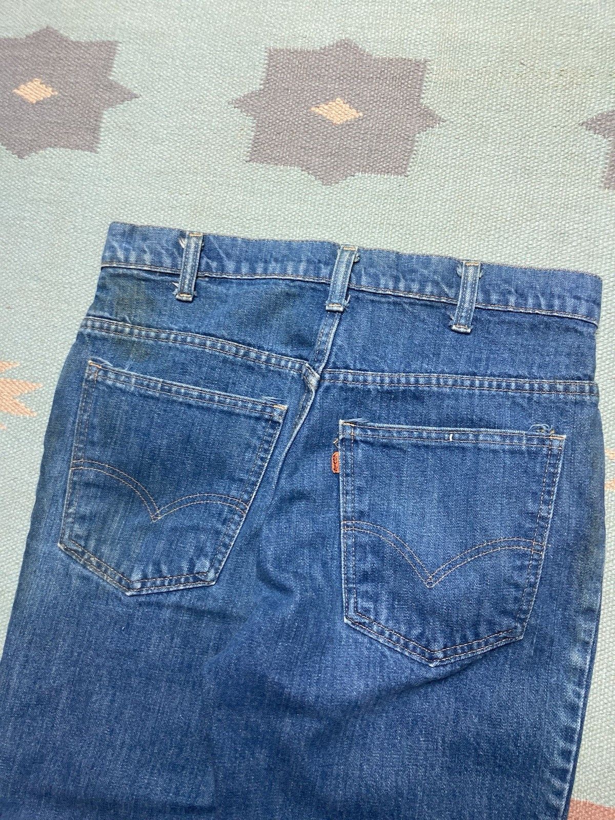 Levi's × Vintage 70s Levi's 646 0217 jeans bell bottom flare orange tab 32x24 Size US 32 / EU 48 - 3 Thumbnail