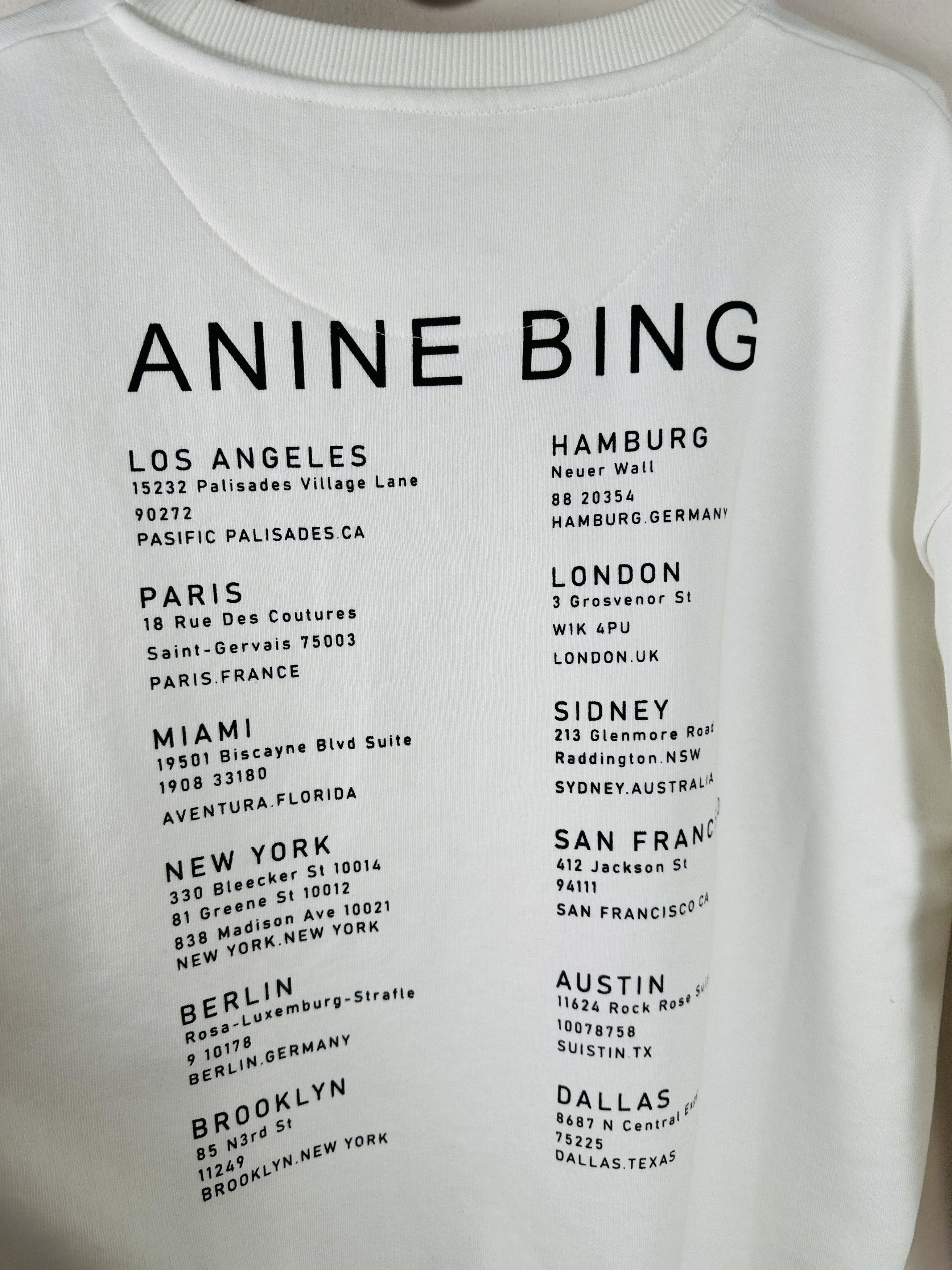 Anine Bing Cute Smile Logo White Sweatshirt Size L / US 10 / IT 46 - 5 Thumbnail