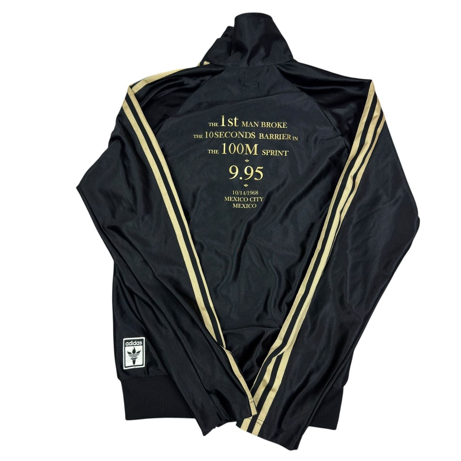 Adidas Adidas Men's Black Yellow 3-Stripes Full Zip Track Jacket XS Size US XS / EU 42 / 0 - 10 Thumbnail