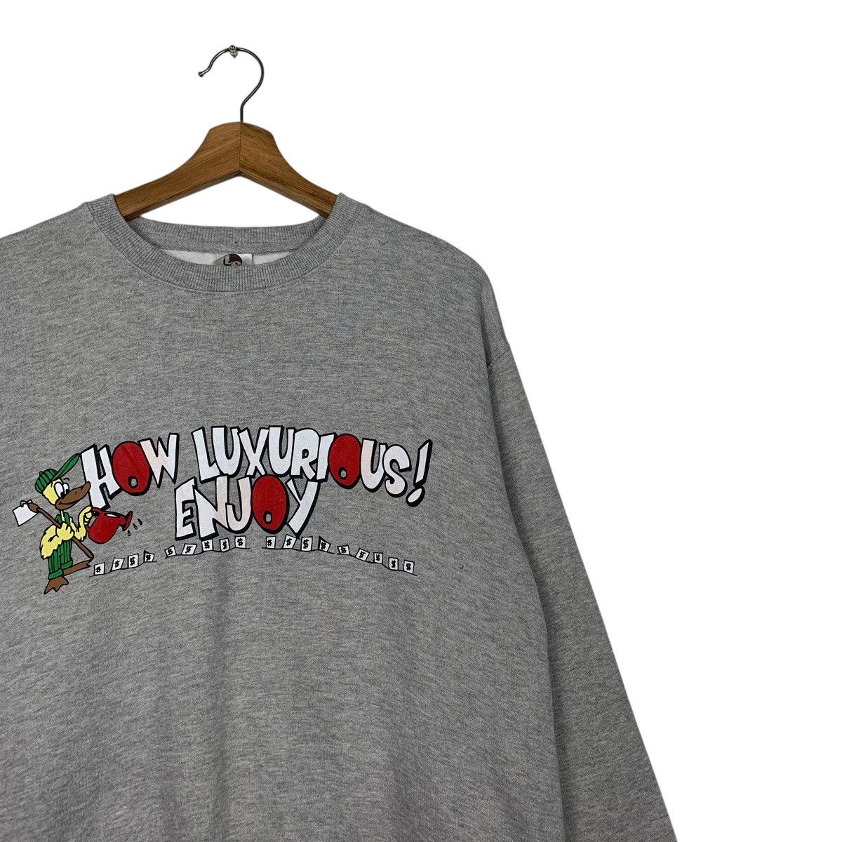 Japanese Brand How Luxurious Enjoy Crewneck Sweatshirt Size US L / EU 52-54 / 3 - 5 Thumbnail