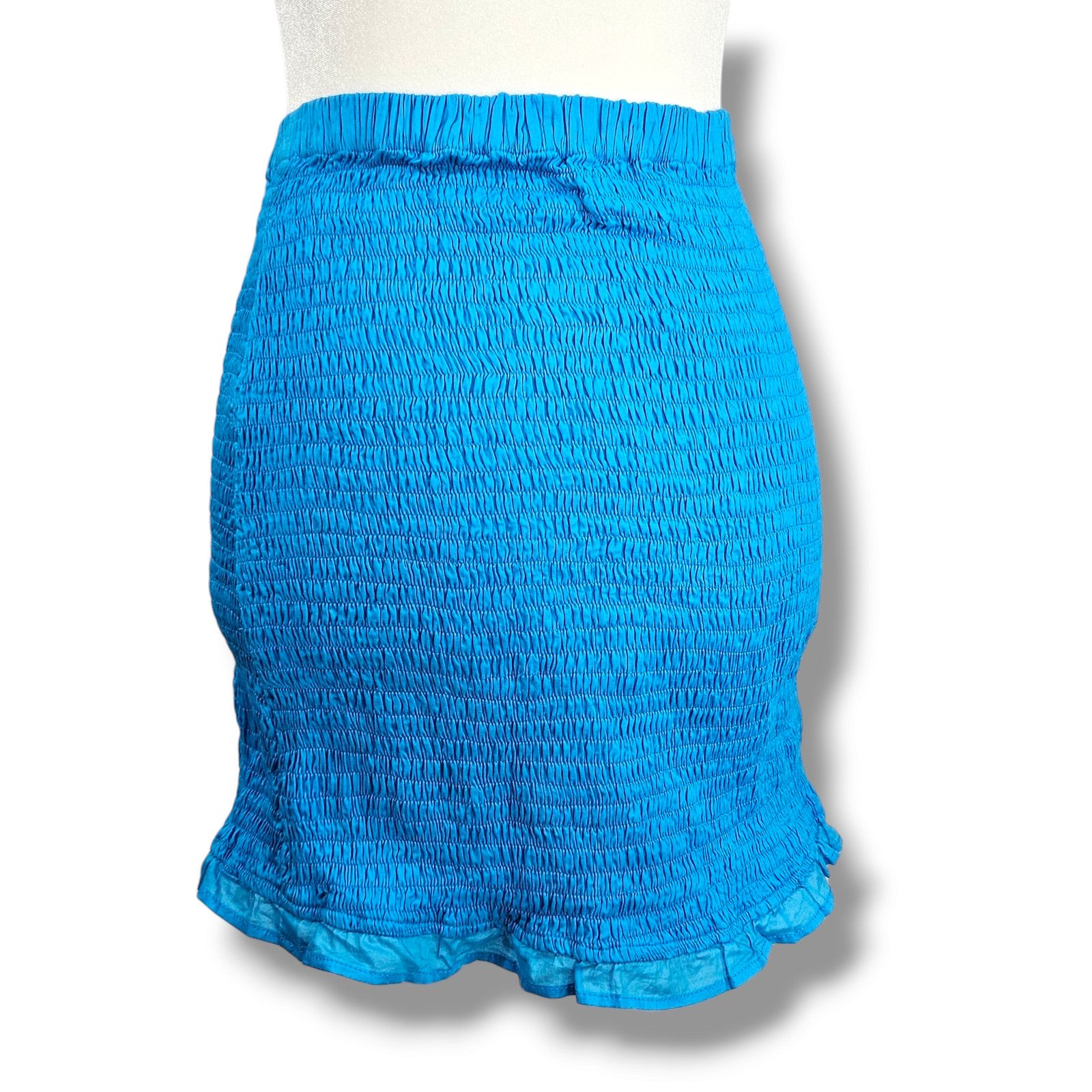 FAITHFULL NWT Faithfull the Brand Esti Mini Skirt Sz. 8 Turquoise Size 30" / US 8 / IT 44 - 5 Thumbnail