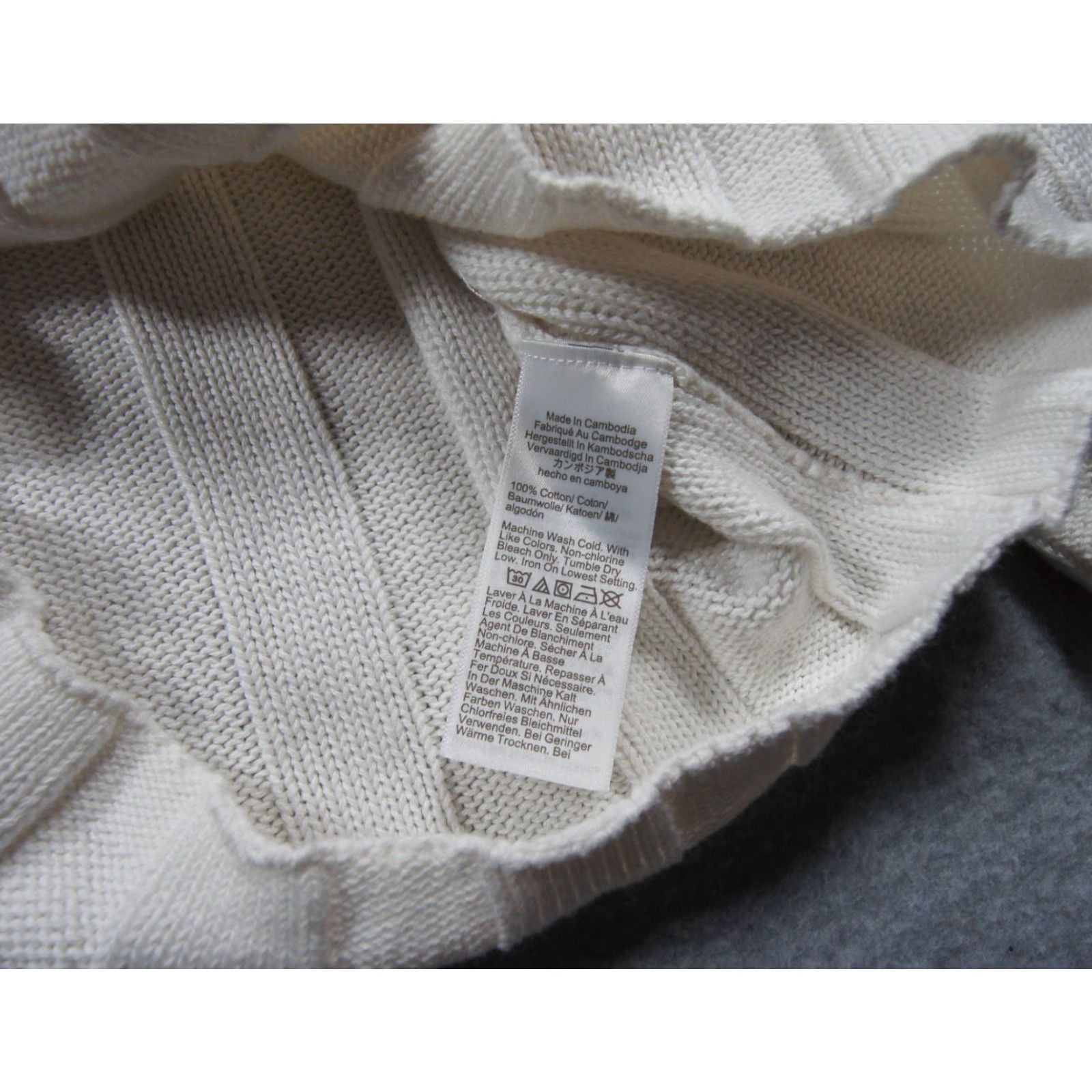 J.Crew JCrew Sweater Womens Medium White Knit Mock Neck Pullover Cotton Ladies Size M / US 6-8 / IT 42-44 - 6 Thumbnail