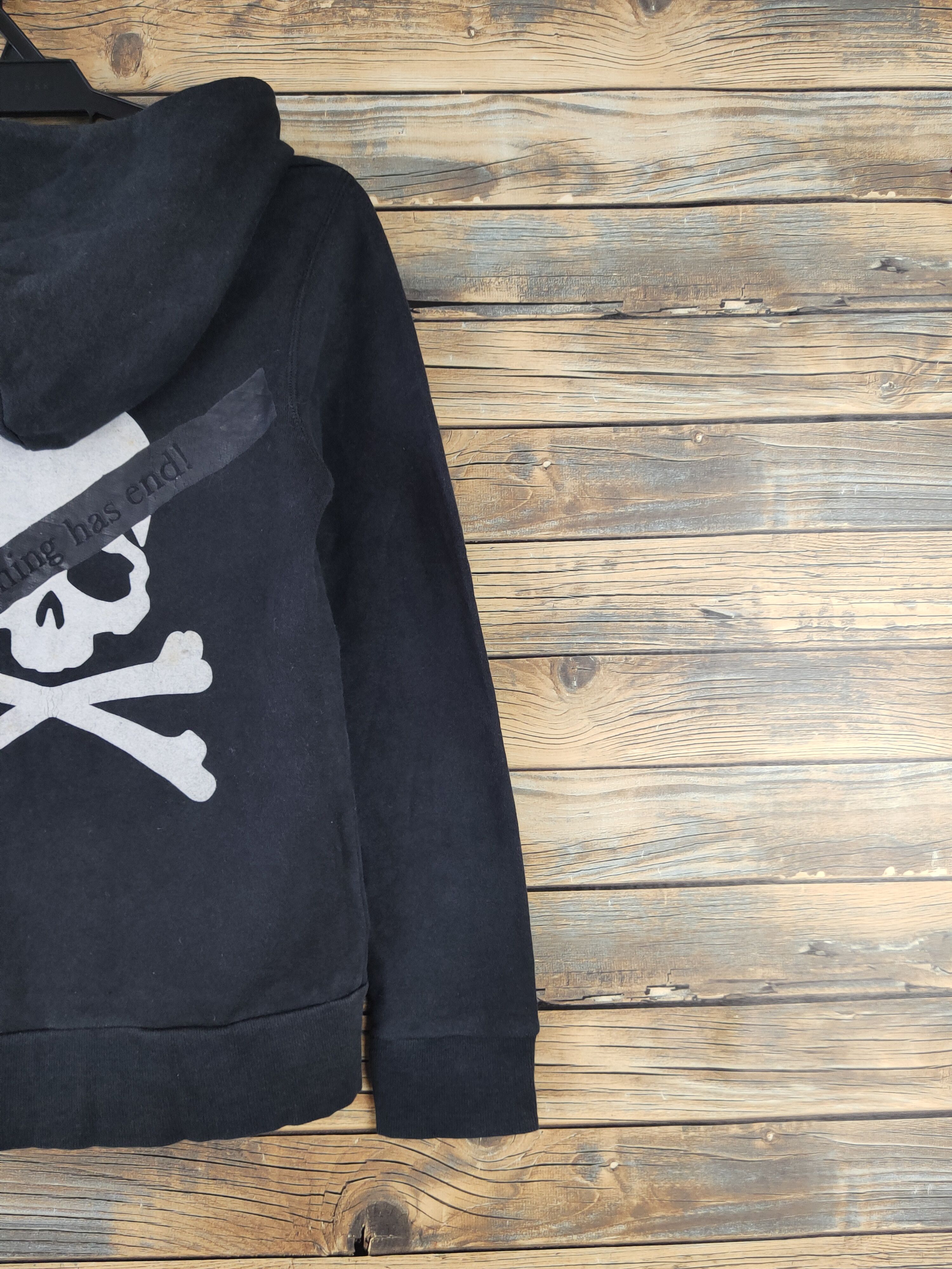 Japanese Brand DL D-Land Skull Black Hoodie Sweatshirts #1978 Size M / US 6-8 / IT 42-44 - 3 Thumbnail