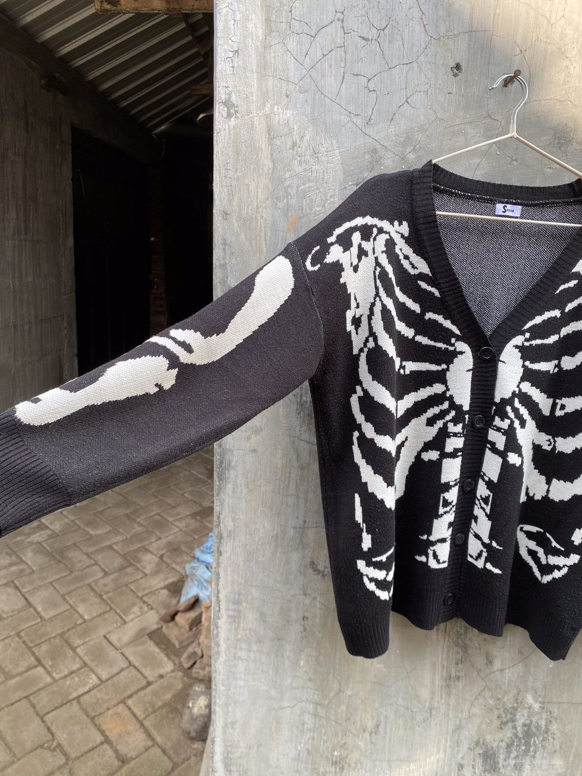 Japanese Brand Stiego Skeleton Cardigan Size US L / EU 52-54 / 3 - 2 Thumbnail