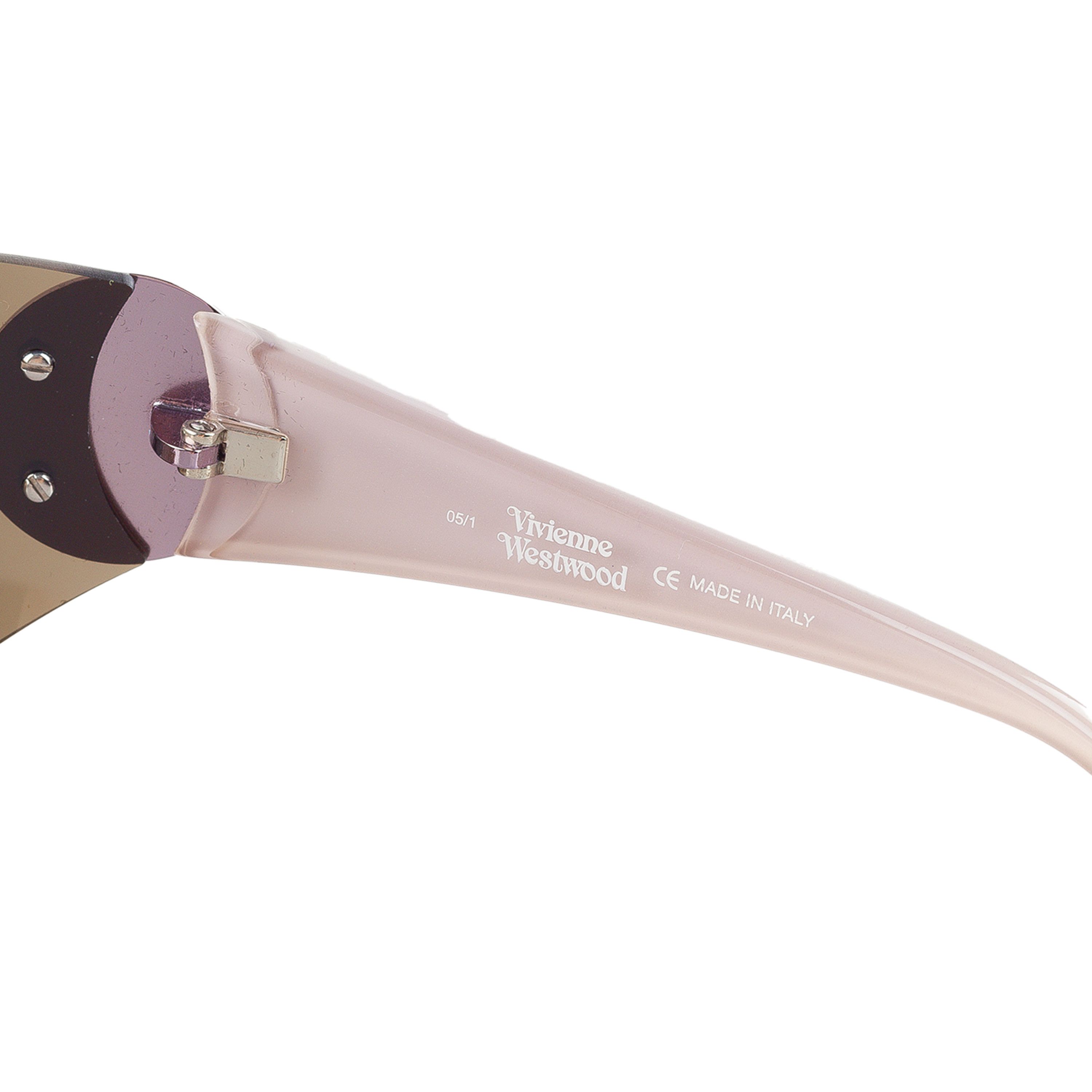 Vivienne Westwood Vivienne Westwood VW53802 Pink Vintage Shield Sunglasses Size ONE SIZE - 9 Thumbnail