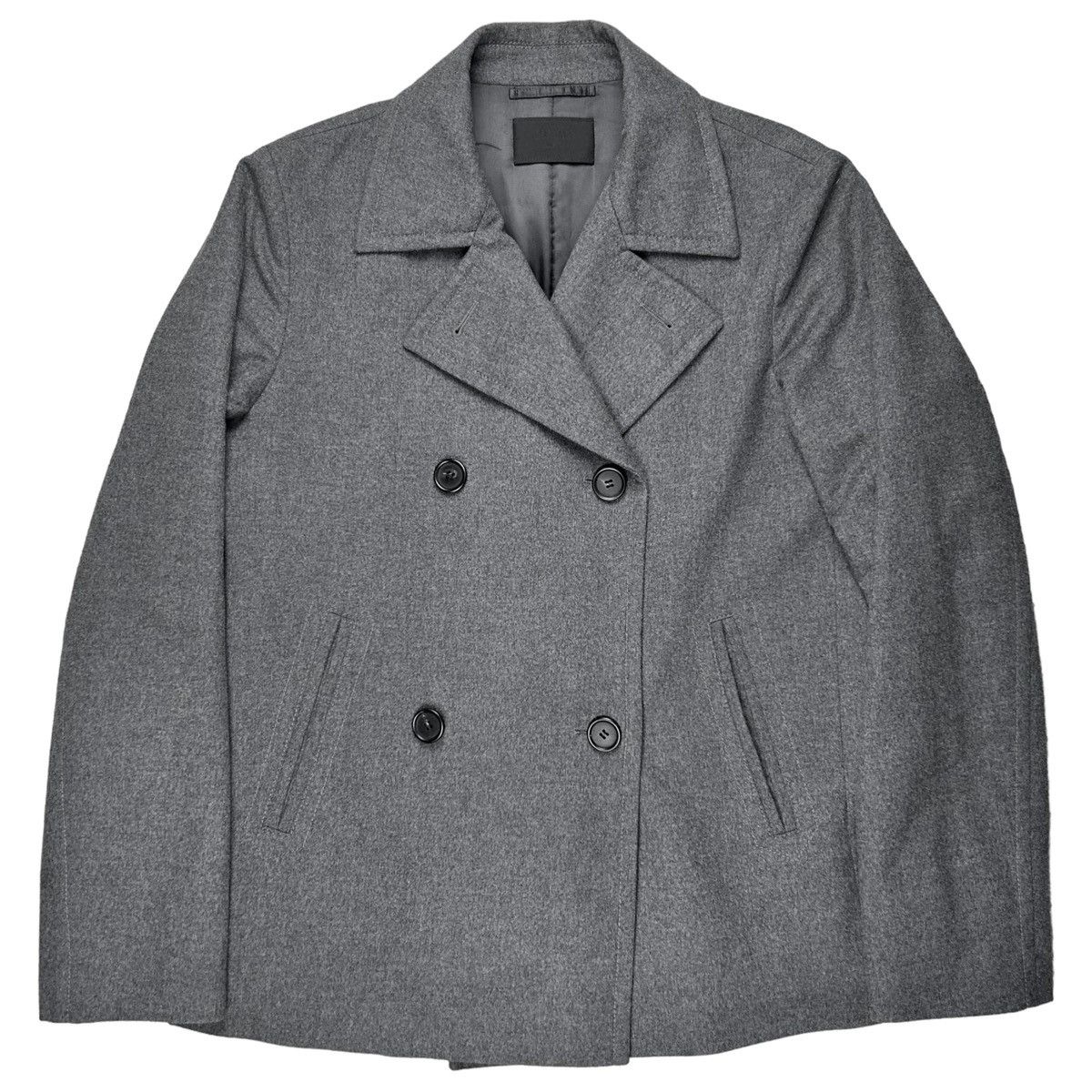 image of Prada Short Caban Coat - Ss09 in Grey, Men's (Size XL)