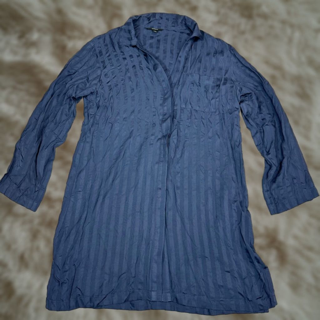 Alfani Alfani Intimates Sleep Shirt Womens Small Blue 100% Rayon New Long Sleeve Sleepwear Size S / US 4 / IT 40 - 1 Thumbnail