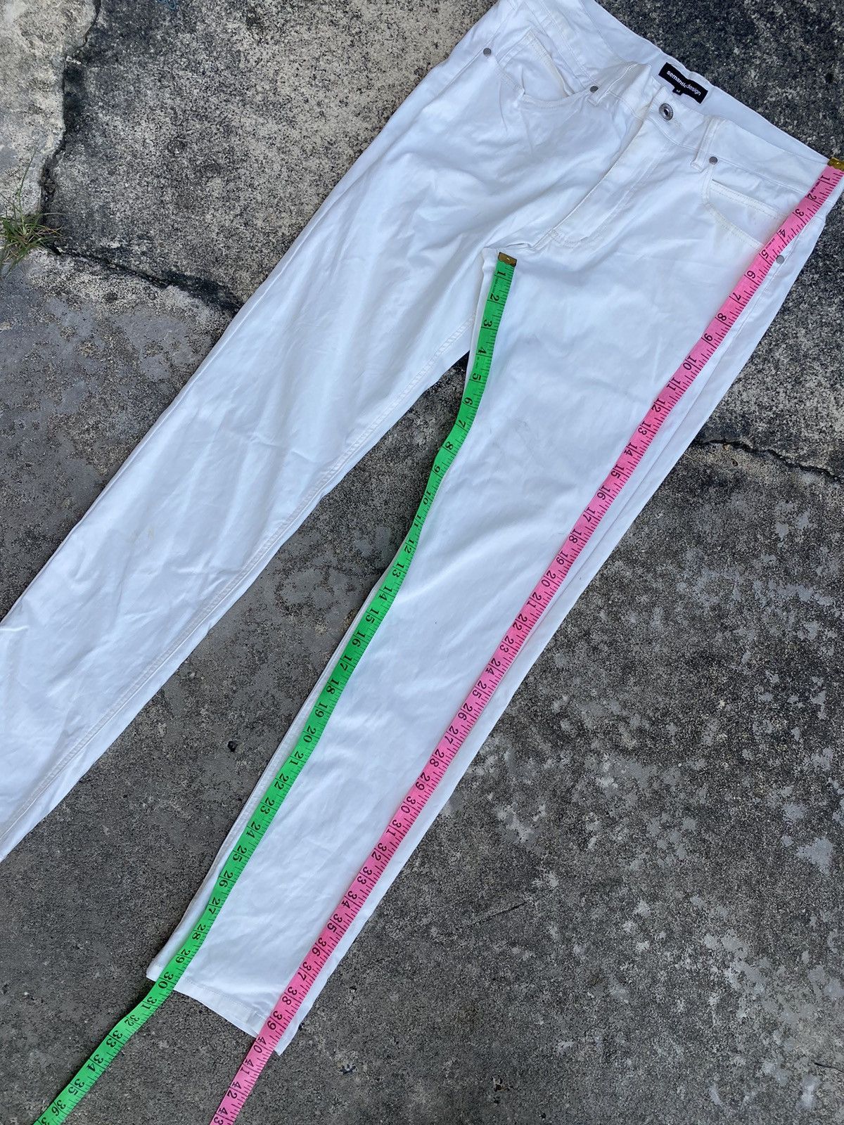 If Six Was Nine × Vintage × semanticdesign Semantic Design White Denim Pants Size US 31 - 10 Thumbnail