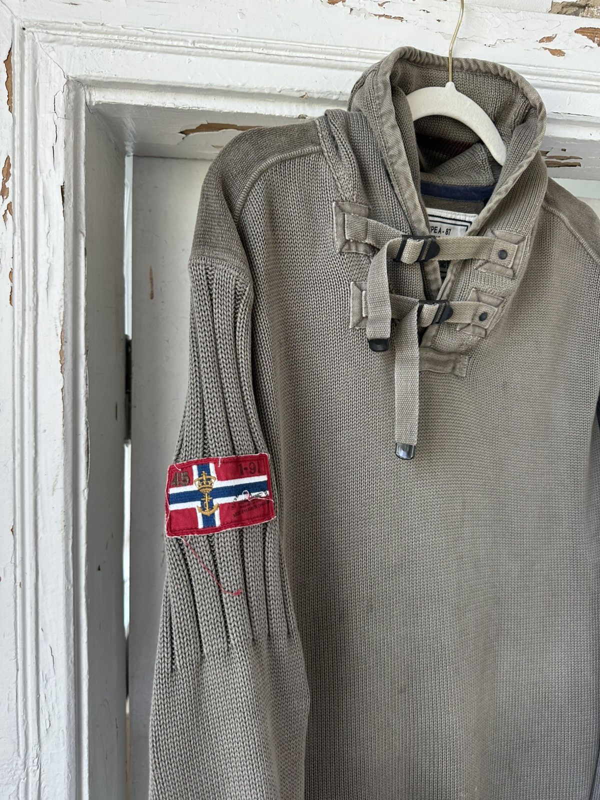 Napapijri × Vintage Vintage Napapijri Khaki Bondage Jumper Size US XL / EU 56 / 4 - 6 Thumbnail