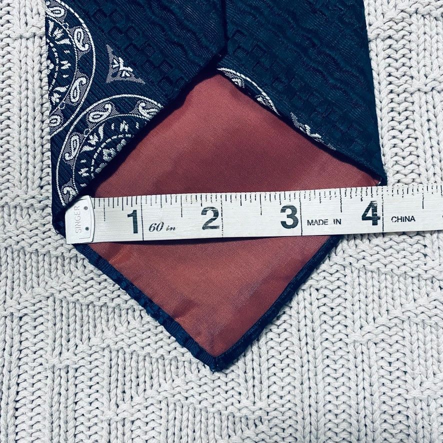 Vintage Vintage Ohrbach's navy textured wide tie Size ONE SIZE - 5 Thumbnail