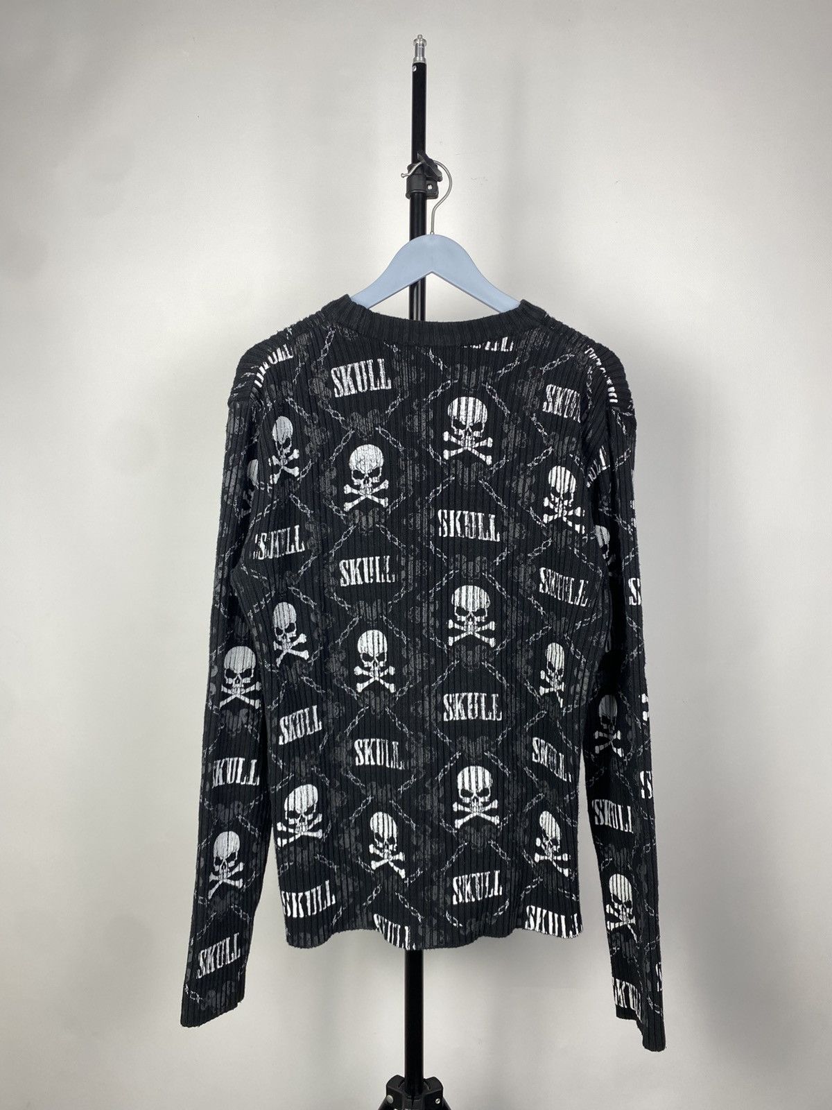 Vintage 00s Miami Ink Gothic Opium Skull Hardy Overprint Shirt Size US M / EU 48-50 / 2 - 5 Thumbnail