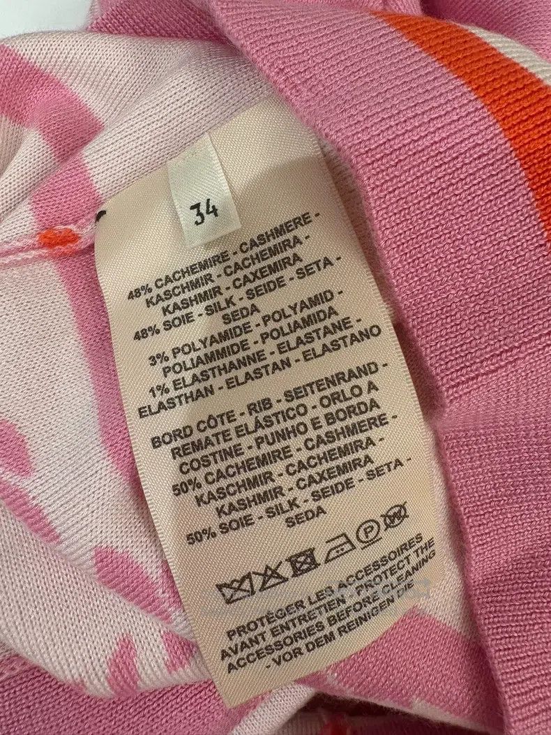 Hermes Hermes Pink knitted cardigan, classic striped design Size XXS / US 00 / IT 34 - 6 Thumbnail