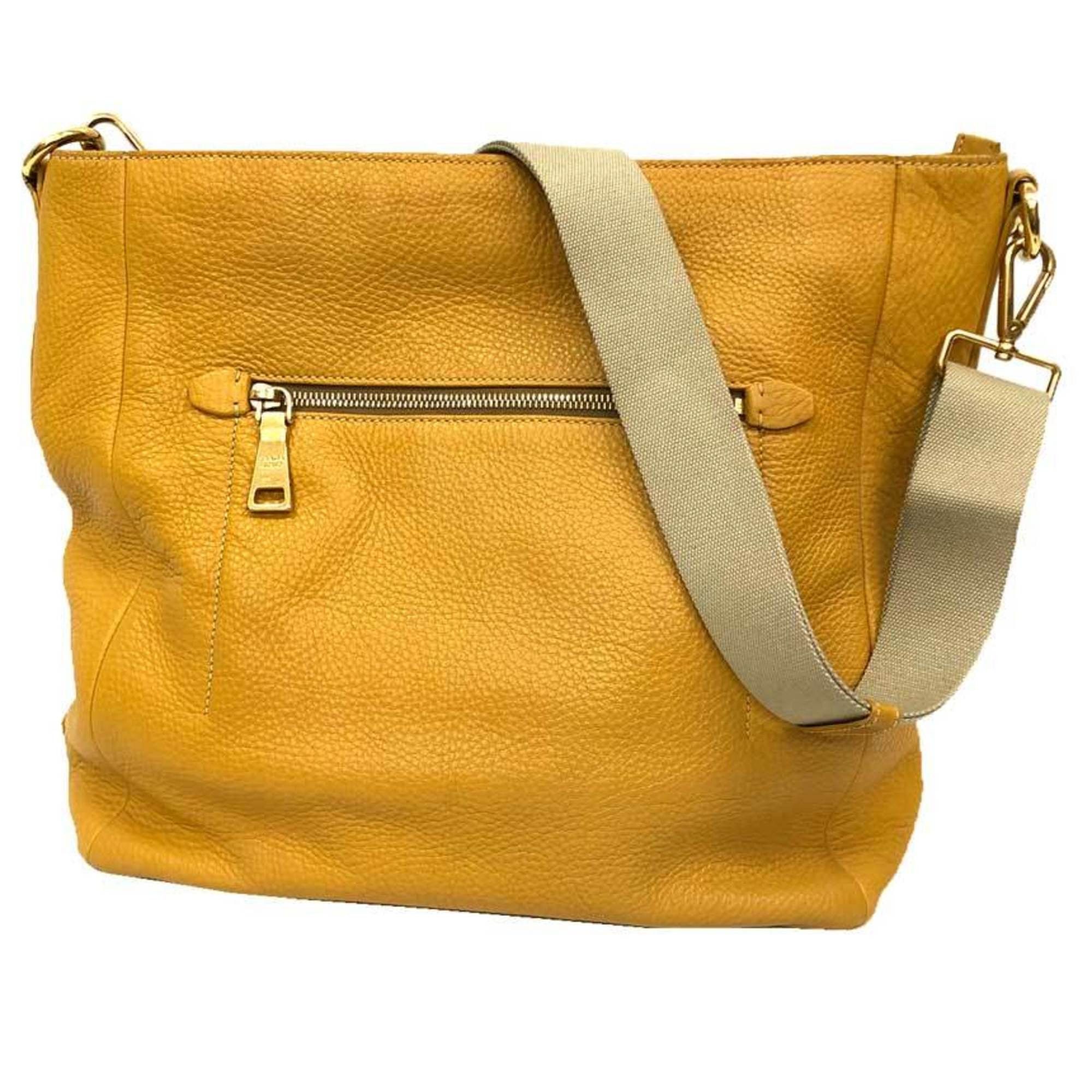 Prada Prada leather shoulder bag, yellow, bag aq12413 Size ONE SIZE - 1 Thumbnail
