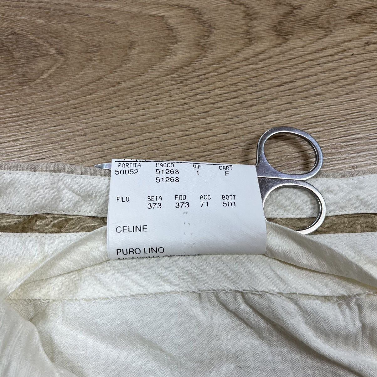 Celine Vintage CELINE HOMME 100% Linen Trousers Pants Beige Italy Size US 30 / EU 46 - 9 Thumbnail