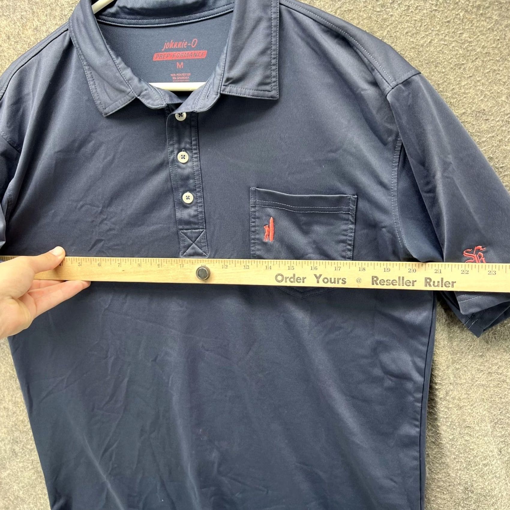 johnnie-O johnnie-O Polo Shirt Mens M Blue Prep-Formance Golf Stretch Polo Shirt Short Sleeve Moisture Wicking Embroidered Logo Ladies? Size US M / EU 48-50 / 2 - 6 Thumbnail