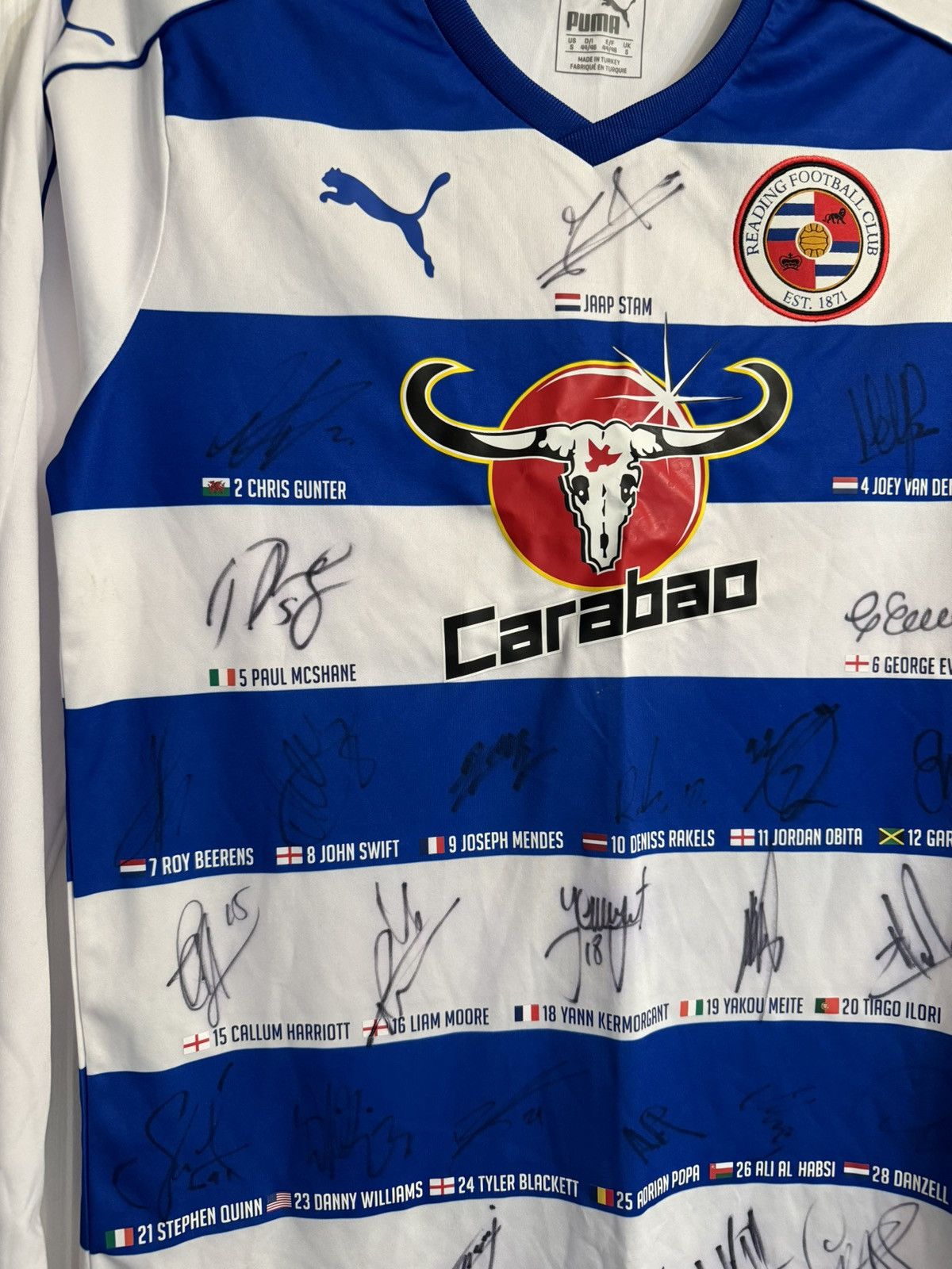 Puma × Vintage Reading 2016/17 Puma Jersey All Team Autographs Blokcore S Size US S / EU 44-46 / 1 - 10 Thumbnail