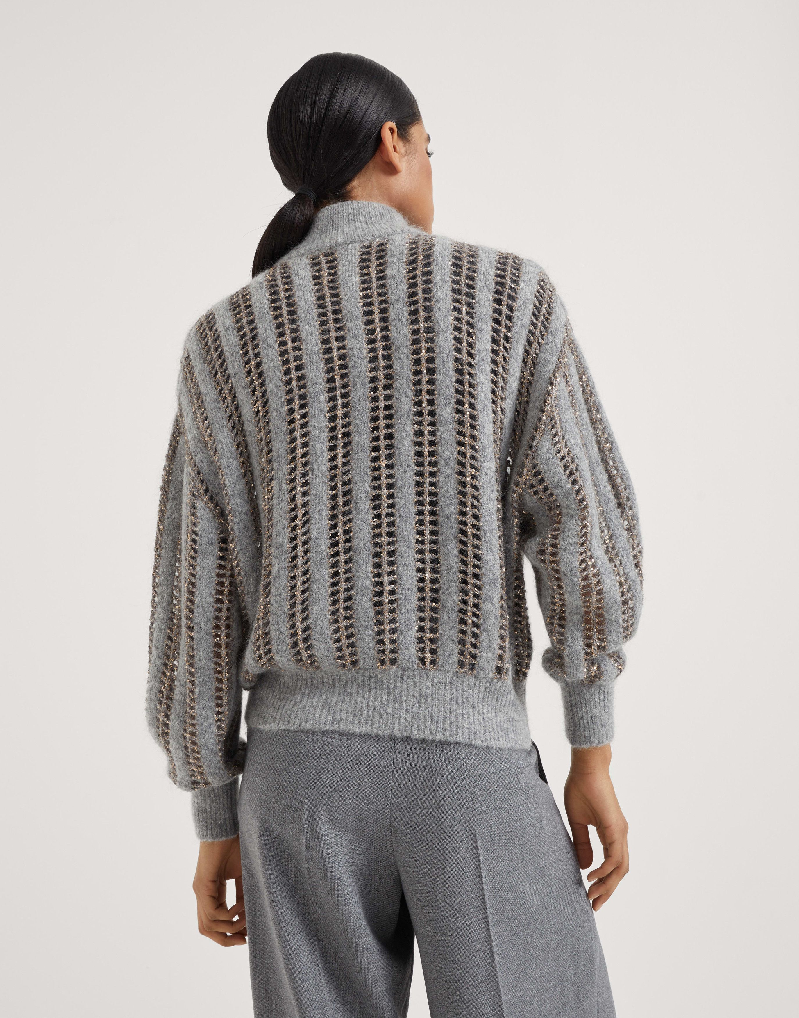 Brunello Cucinelli o1la1rc1a1025 Sweater in Grey Size S / US 4 / IT 40 - 2 Thumbnail