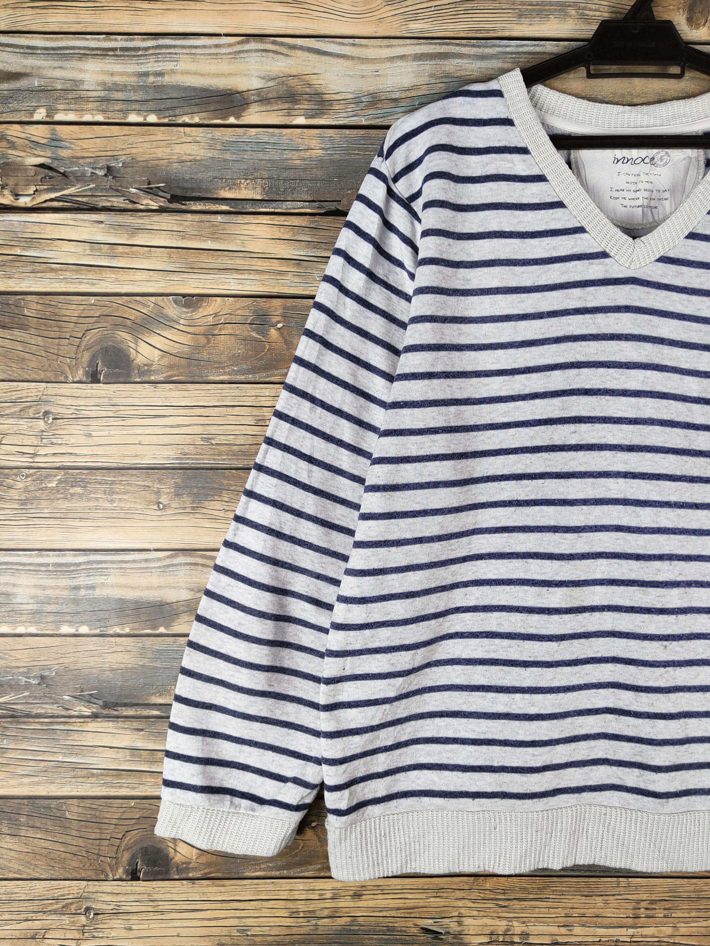 Japanese Brand Kurt Cobain fashion by Innoce Navy Gray Sweatshirts Size L / US 10 / IT 46 - 3 Thumbnail