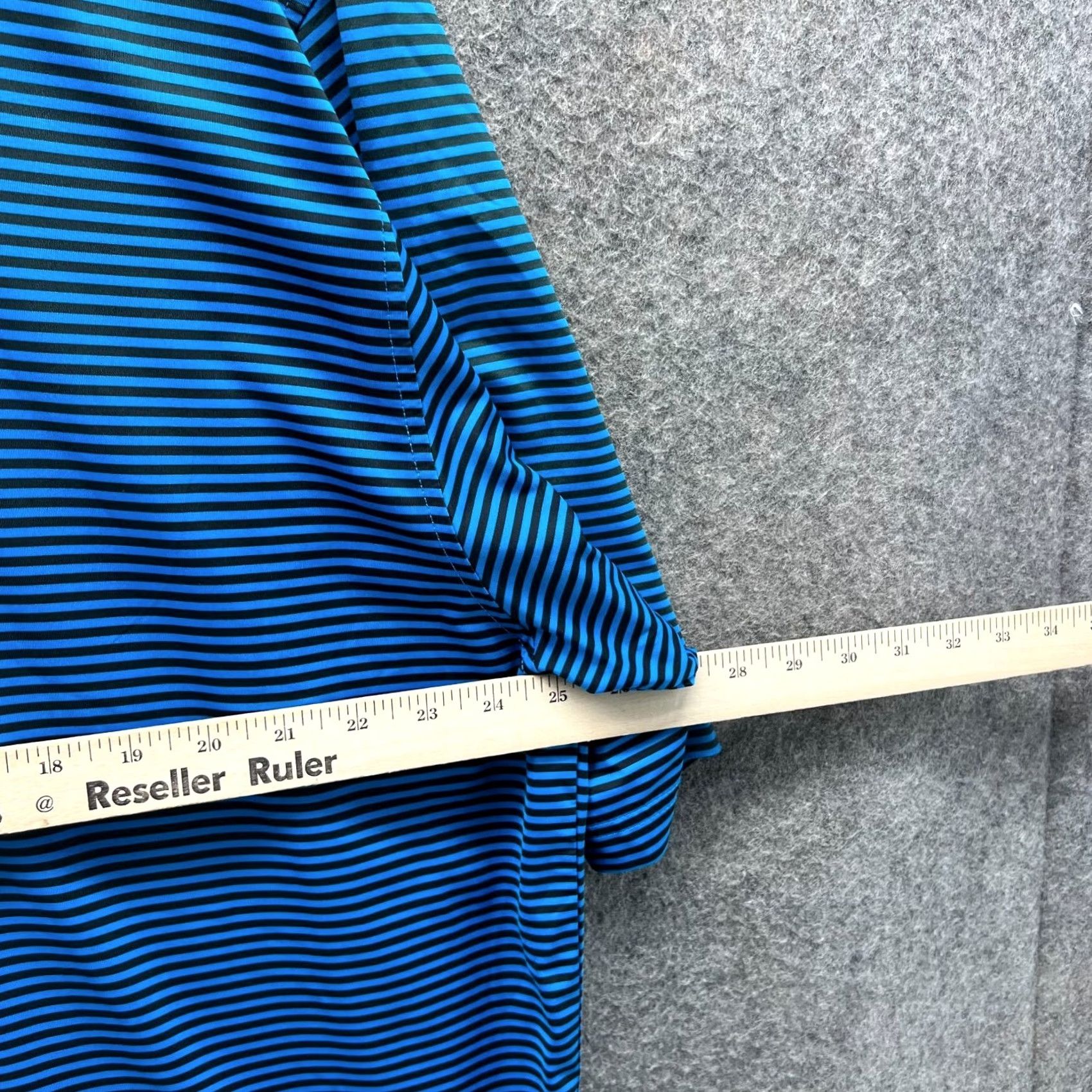 Footjoy FootJoy Polo Shirt Men XL Blue Black Stripes Short Sleeve Collared Button Size US XL / EU 56 / 4 - 6 Thumbnail