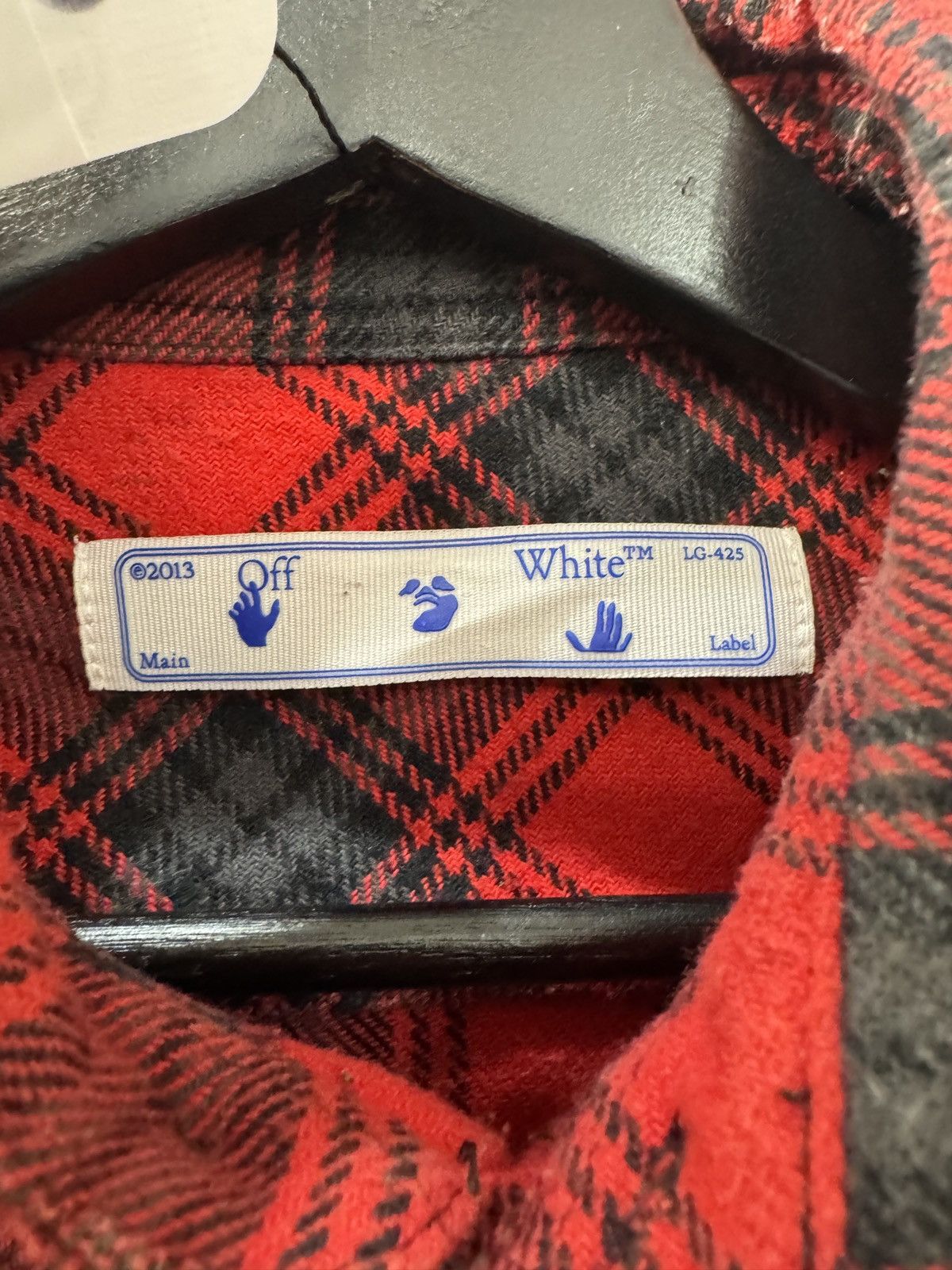 Off-White Off White Red Flannel Button Up Size US XS / EU 42 / 0 - 3 Thumbnail