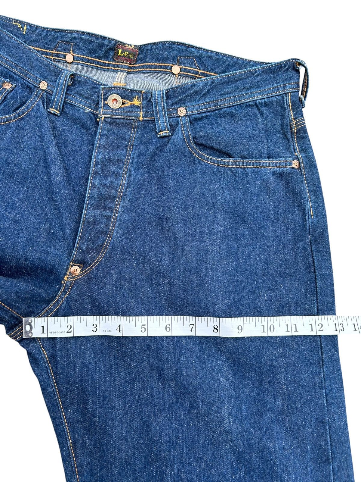 Kapital Buckle Back Vintage Lee Cowboy Selvedge Distressed Denim Size US 36 / EU 52 - 18 Thumbnail